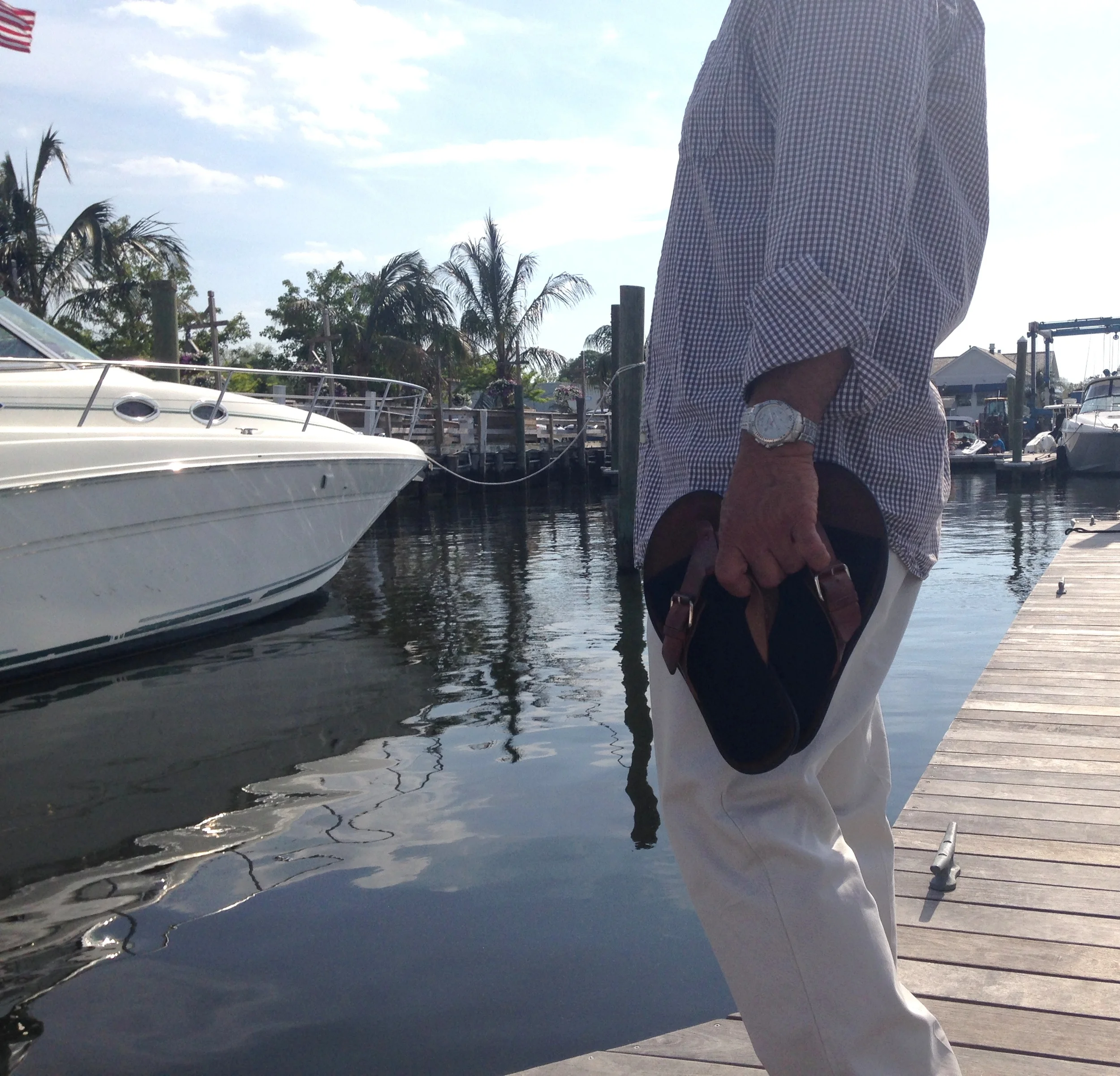 SummerSox Flip-Flop Socks for Men, Channel Club Marina