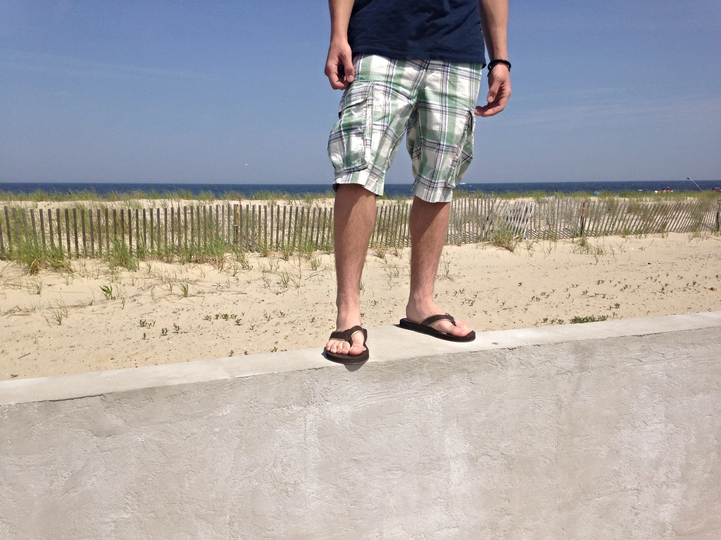 SummerSox No-Sock Look in Flip-Flops, North End Beach, Long Branch, NJ
