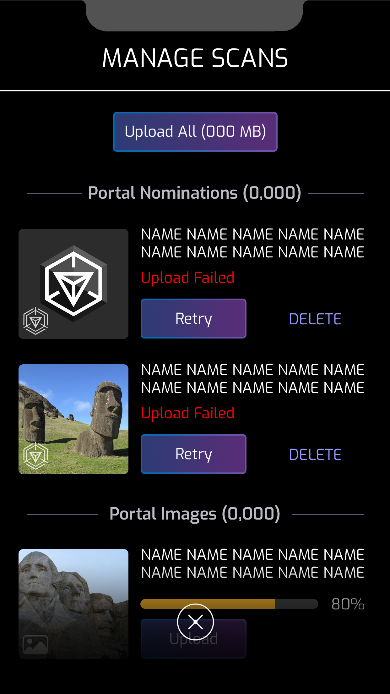 Upload Failed