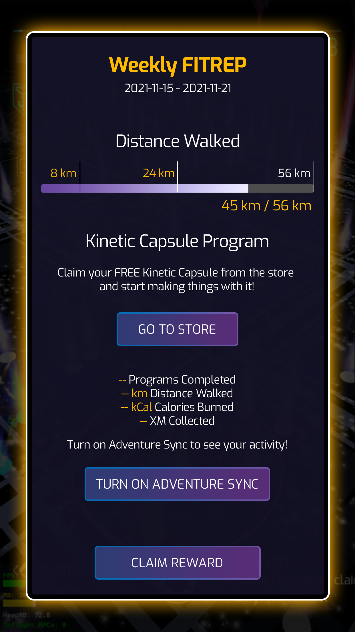 Adventure Sync is not turned on