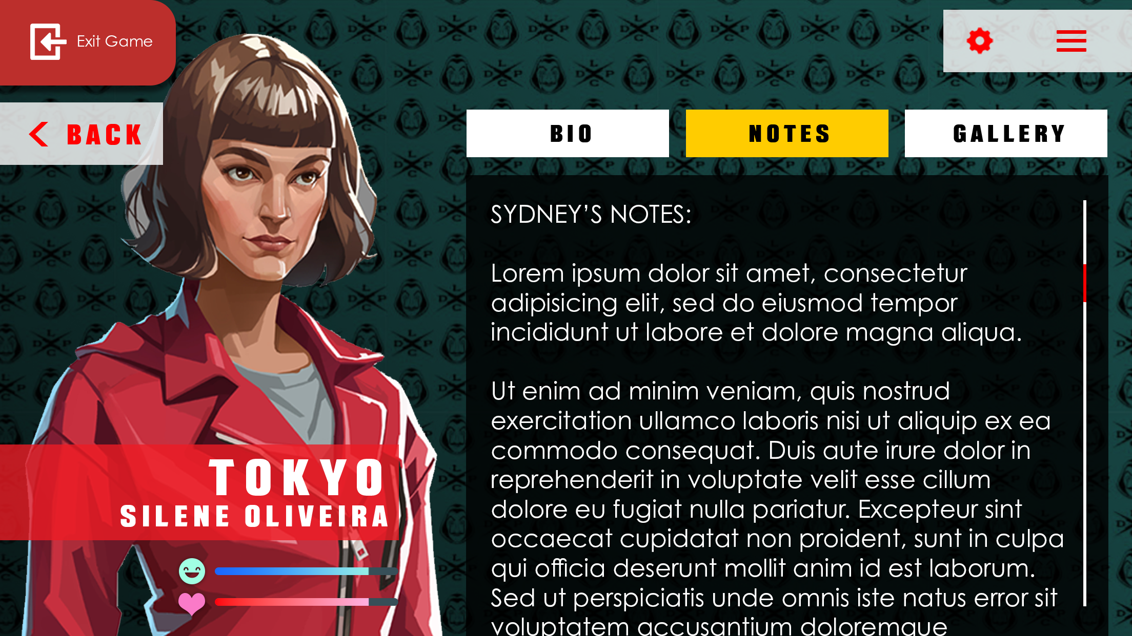 Character Notes