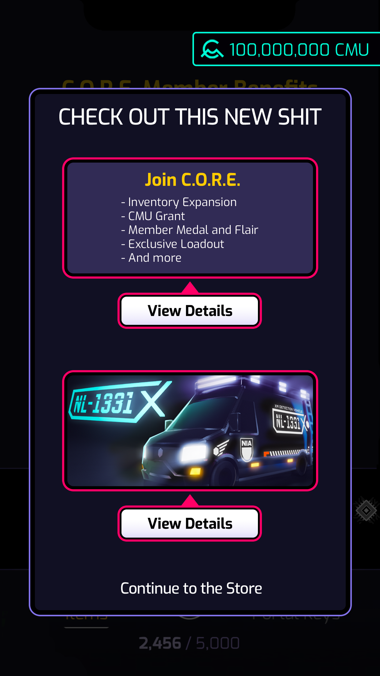 Pop Up featuring seasonal sales