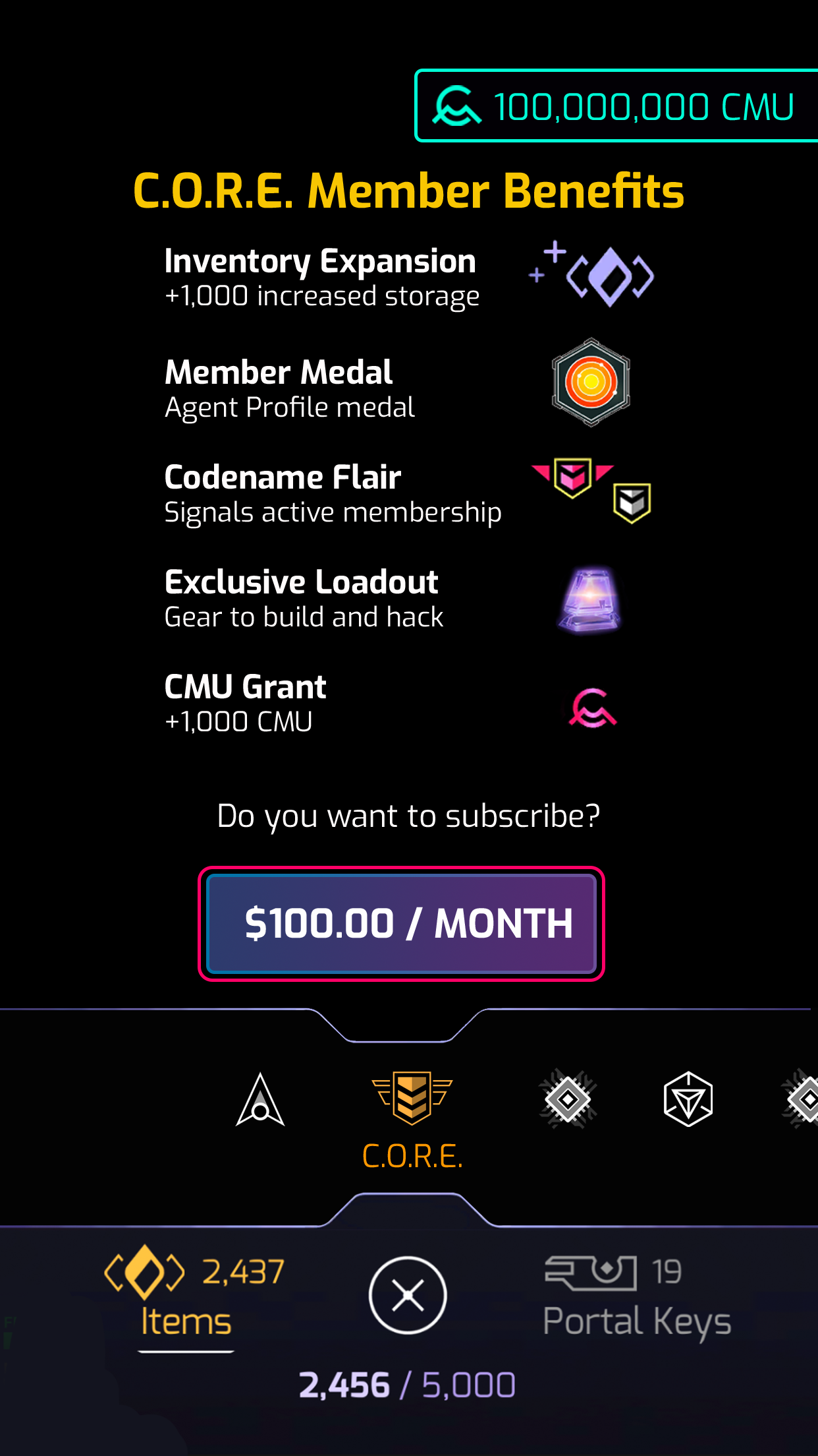 Store Landing - CORE Subscription