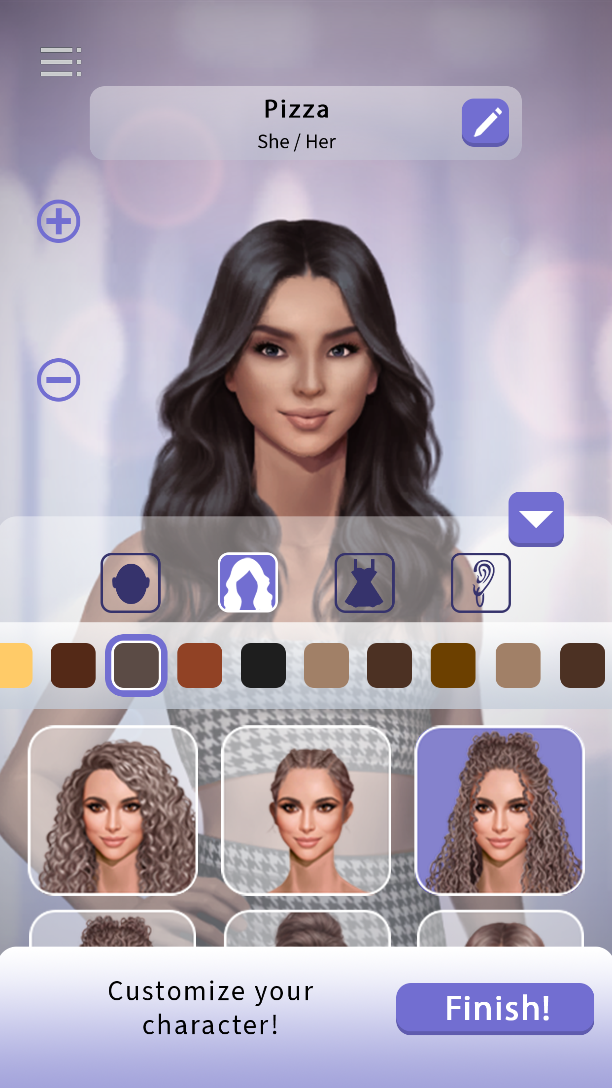 Character Creator - Hair Options