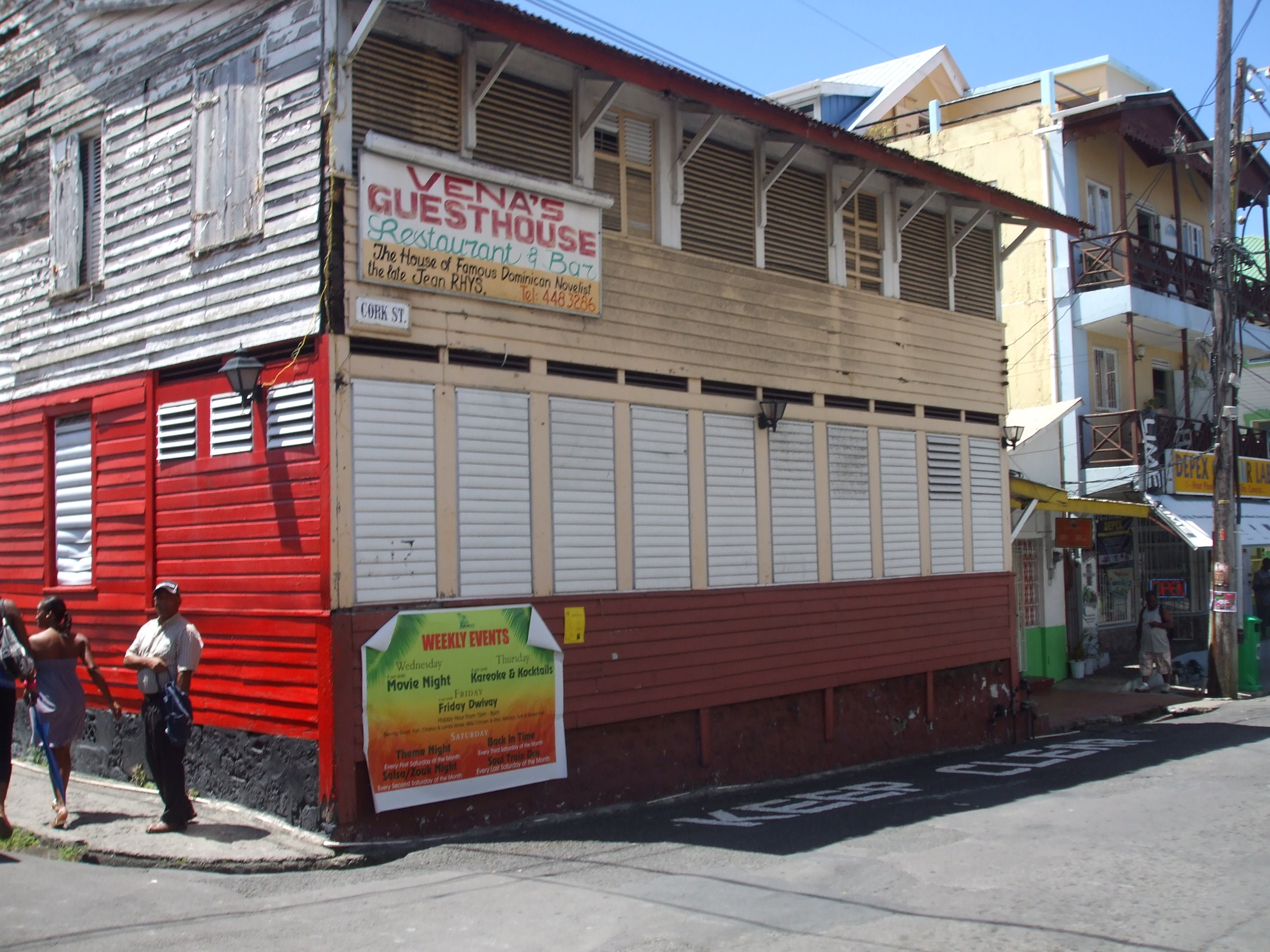 Jean’s childhood home in Roseau, Dominica. The house has had many lives since she lived there - the guesthouse has now closed.