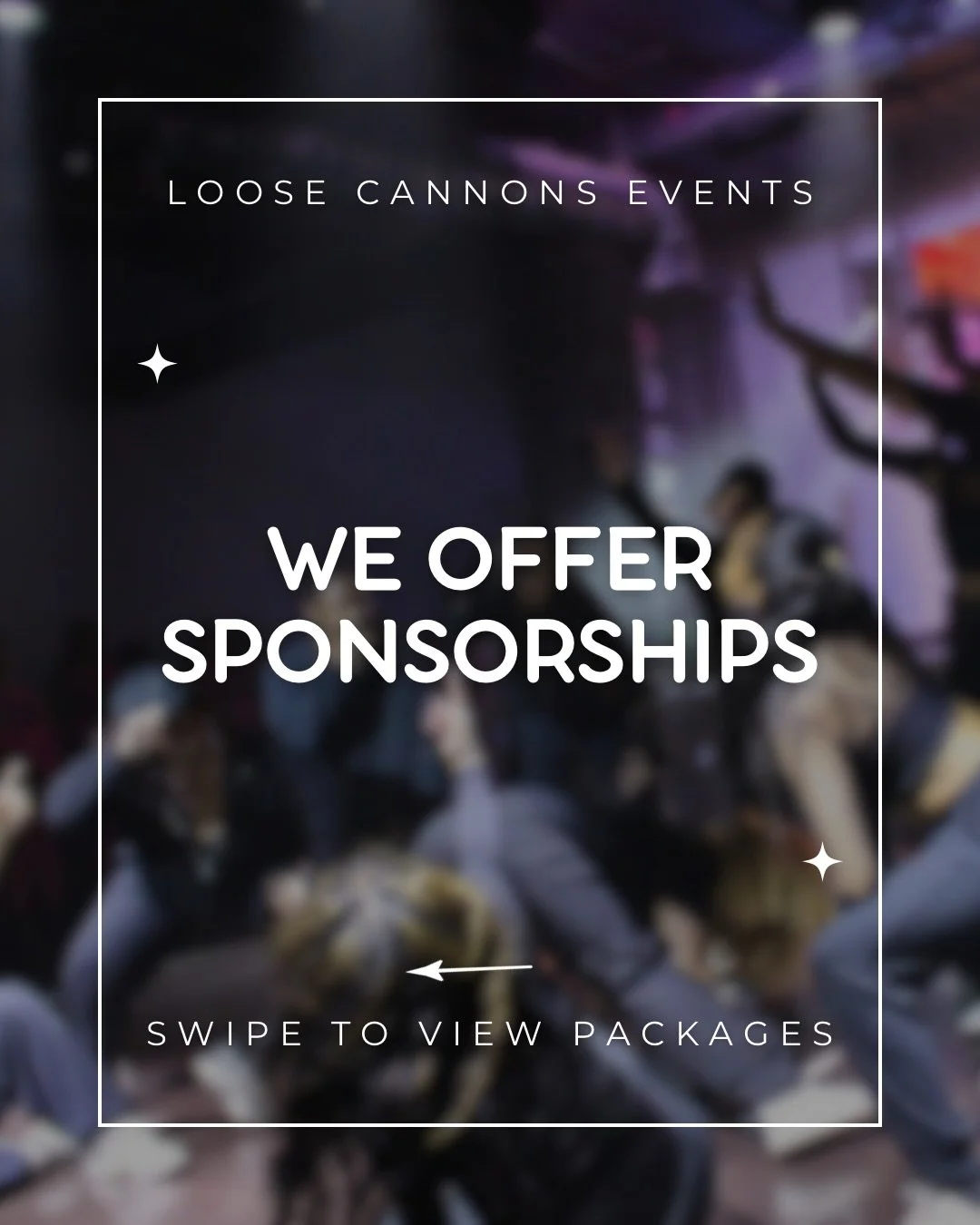 Did you know, not only do we showcase our local dance community but we also bring visibility to brands that we align with? Check out all the perks of becoming a Loose Cannons Sponsor and get in touch with us. Let&rsquo;s discuss your goals and figure