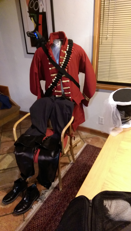 Checking the Headless Horseman for needed repairs