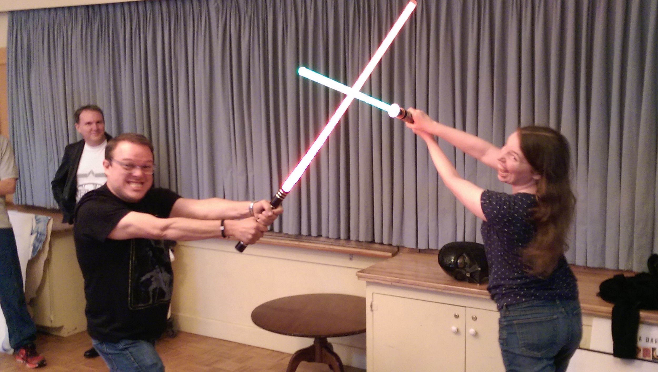 Typical improv show warm up exercises.