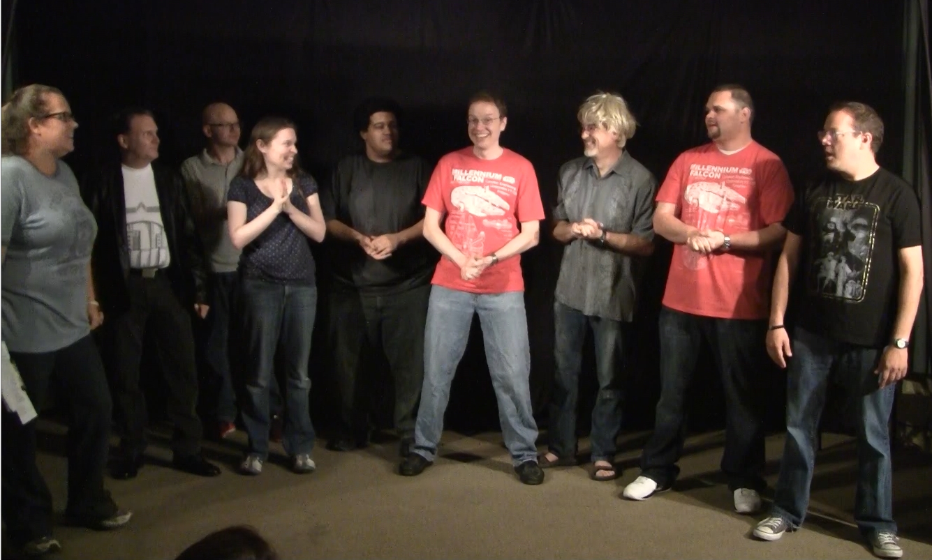 The cast for the show, and yes, I'm in that line up.