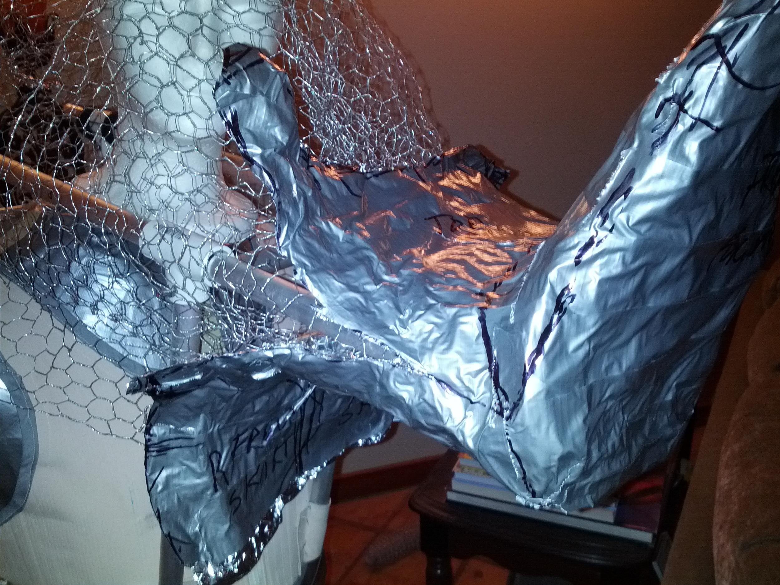 Cut off the outer layer along pattern lines