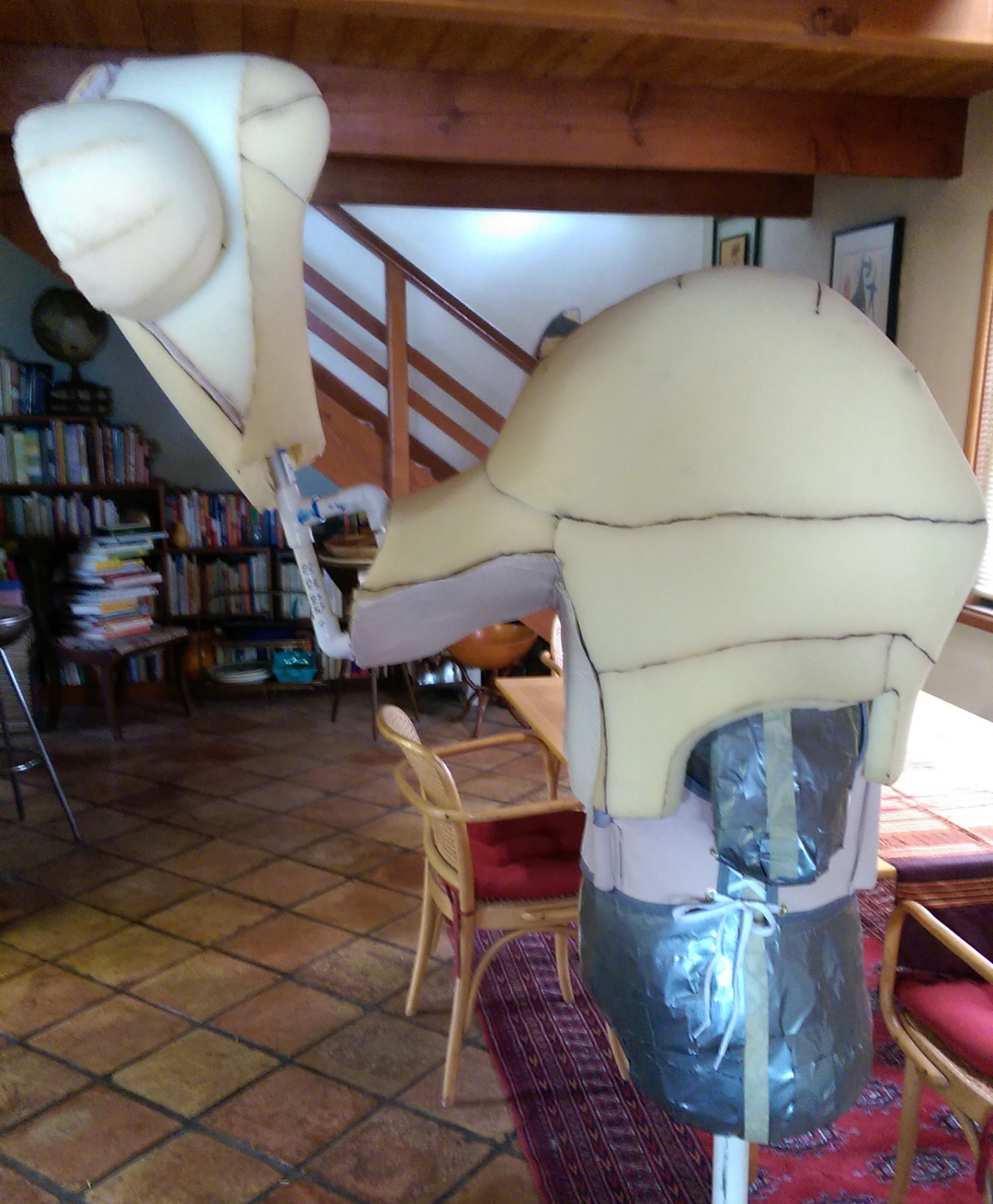 The foam body built from the pattern. The head has an additional modification based on the eye components