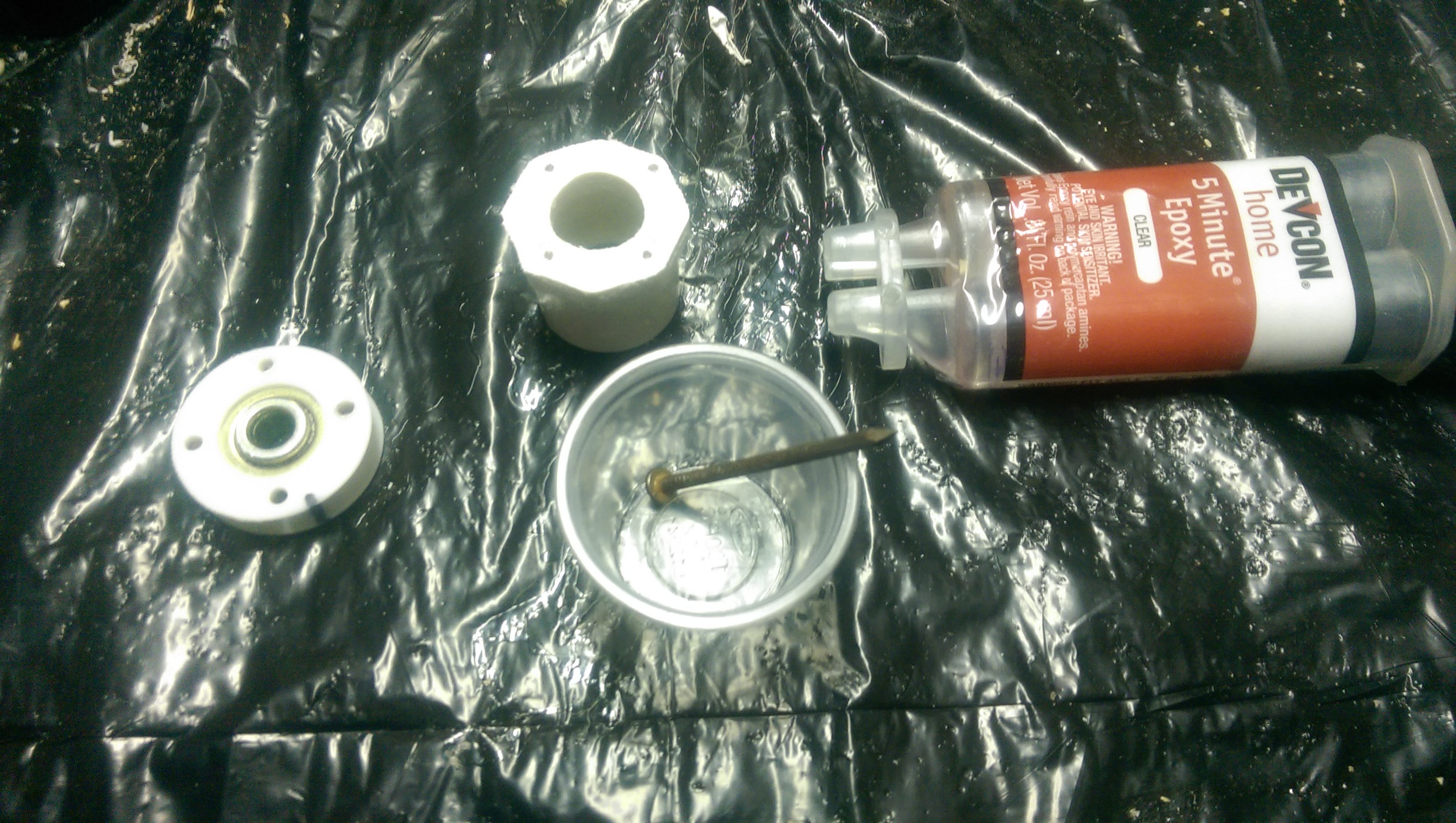 I decided to epoxy the outer ring to the large end cap for additional support