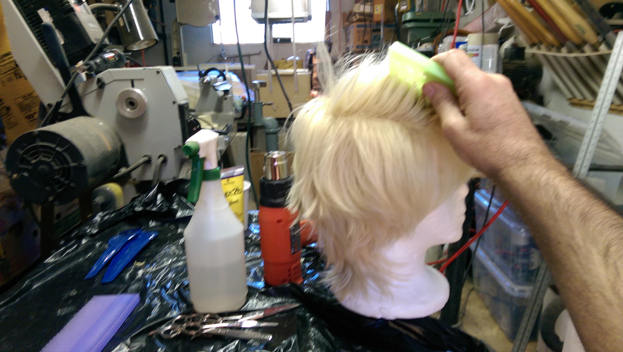 Placing the new haIr part
