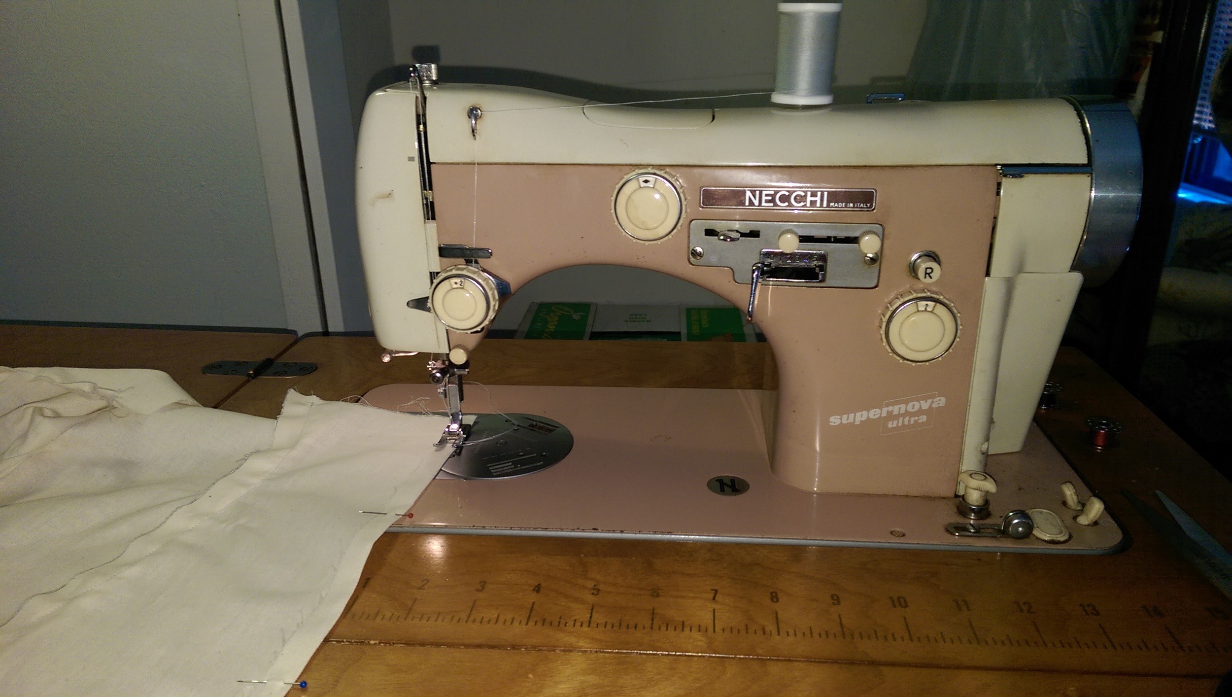 The beast, my 1955 Necchi sewing machine 
