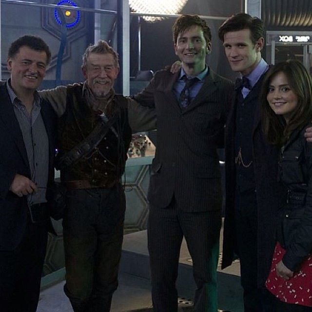 The only picture I could find without the leather jacket and showing a full view of the waistcoat.