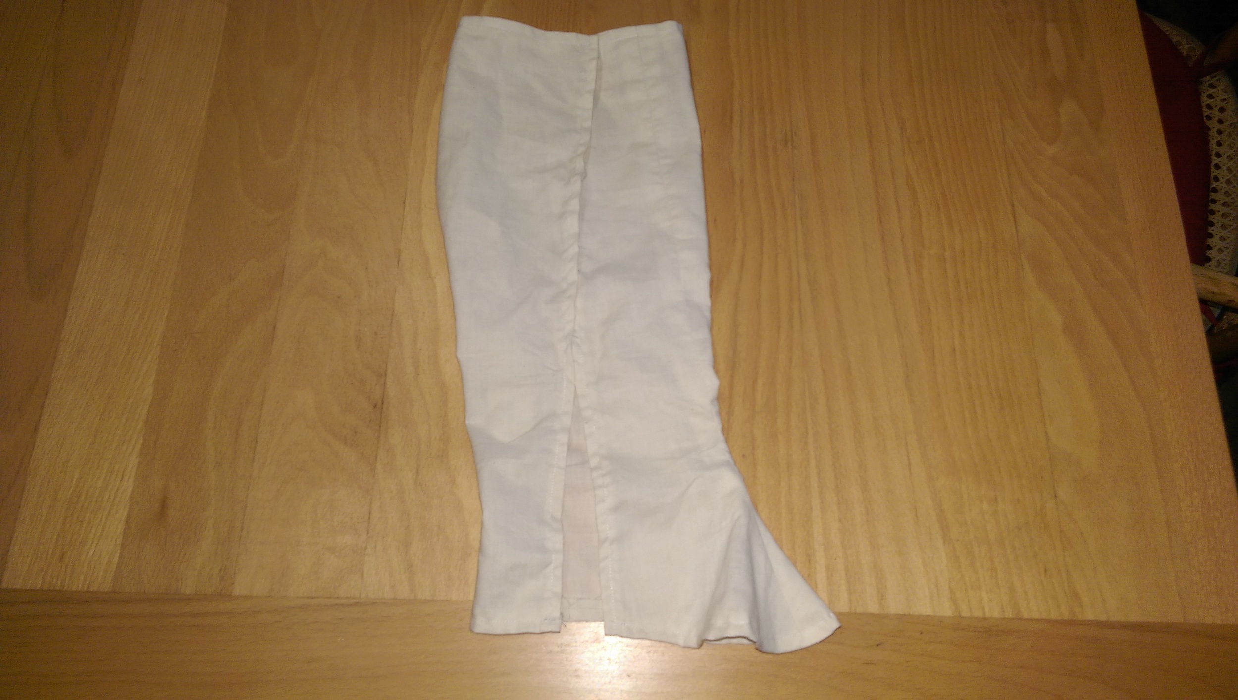 Muslin prototype made from the first pattern