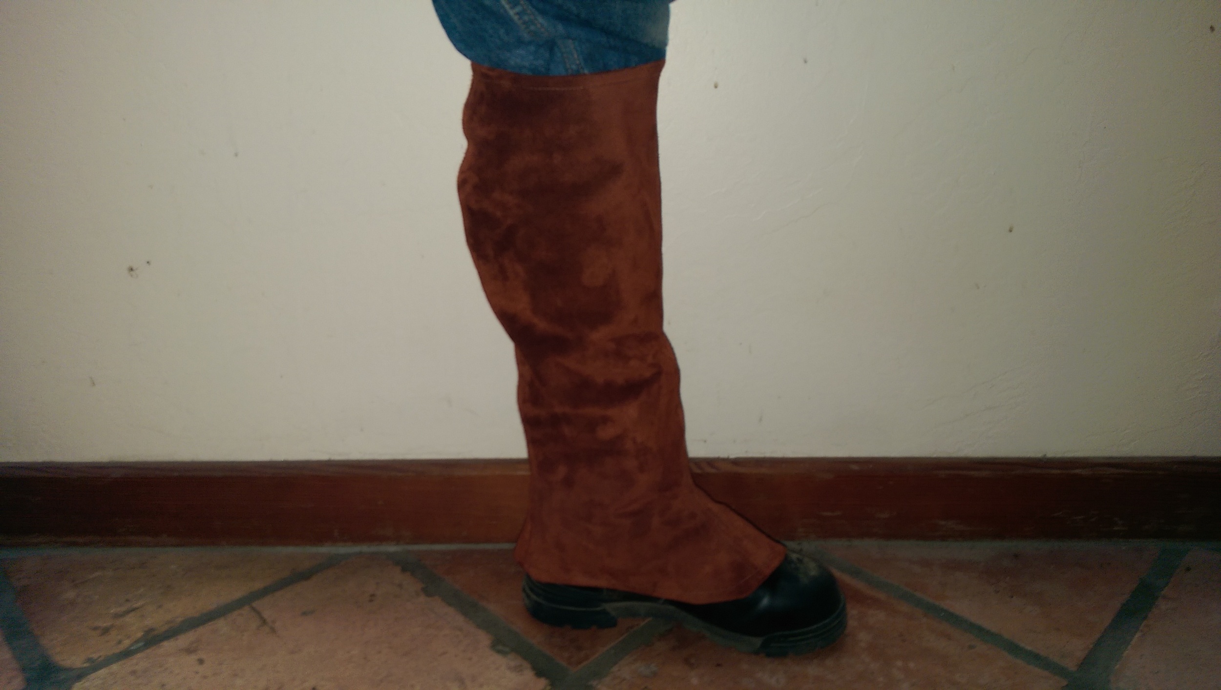 Test fit over the work boot looks good