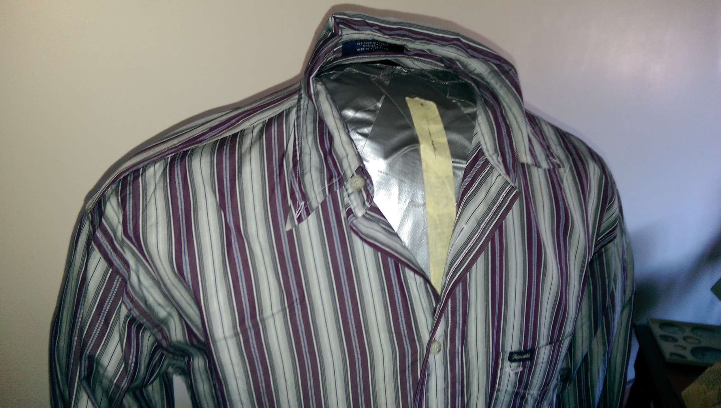 The shirt dyed grey