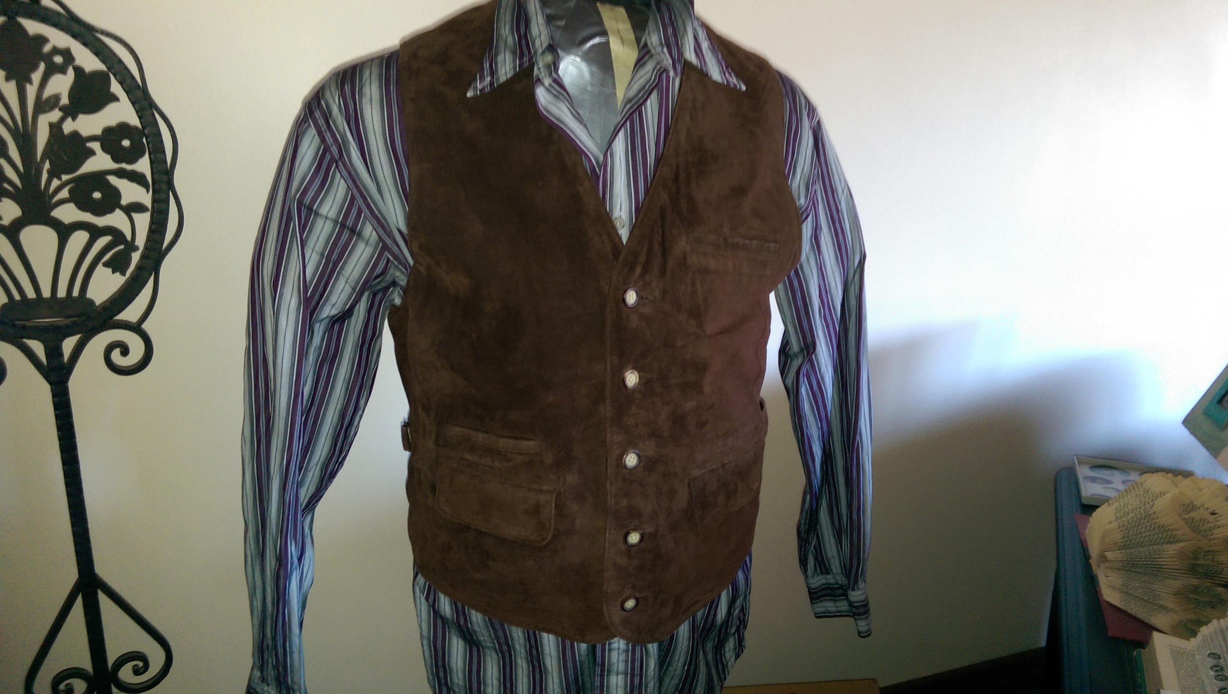 The amazing leather waistcoat found at Goodwill for $3