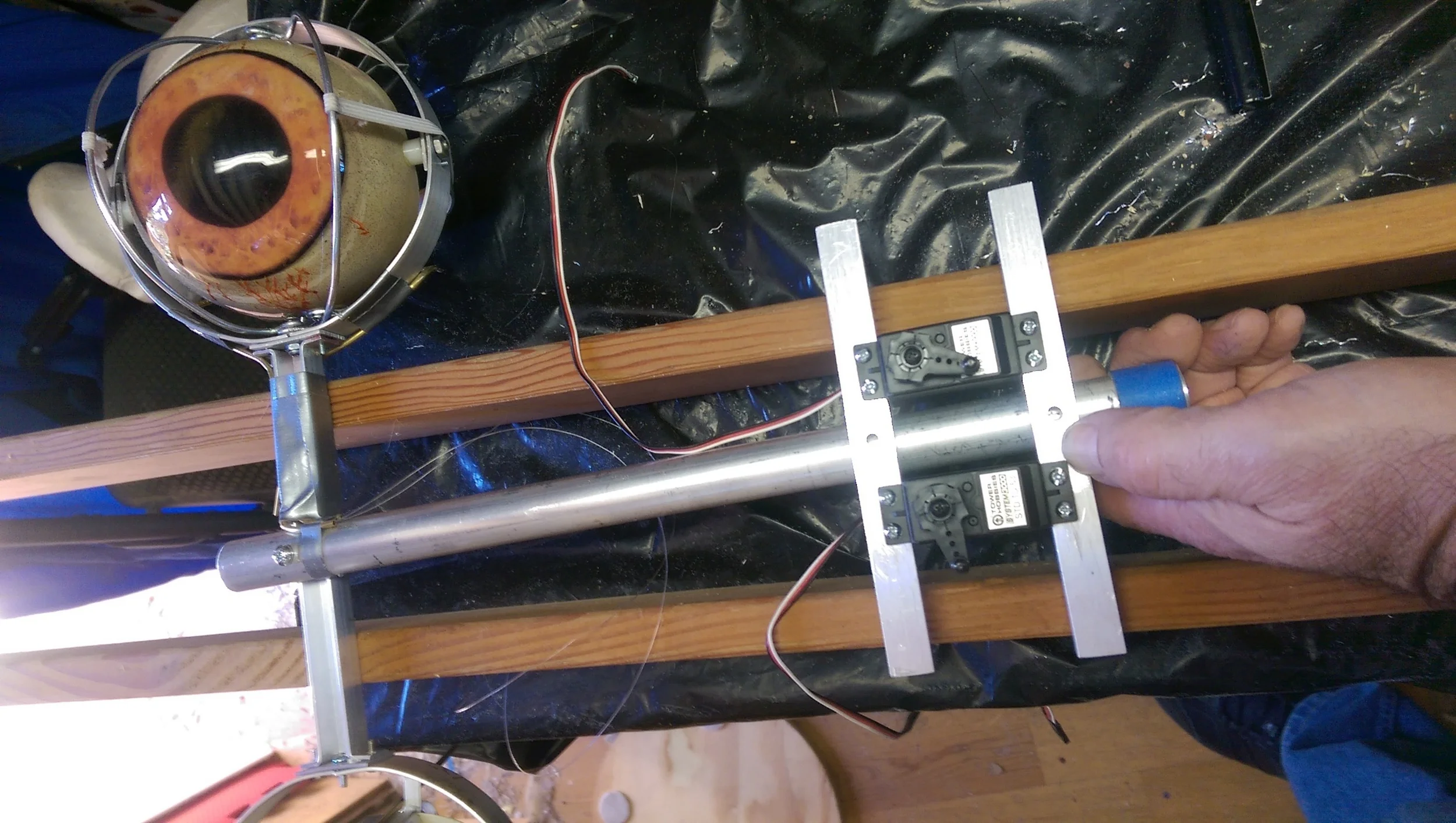 Placing the rack on the neck, as far away from the eyes as possible