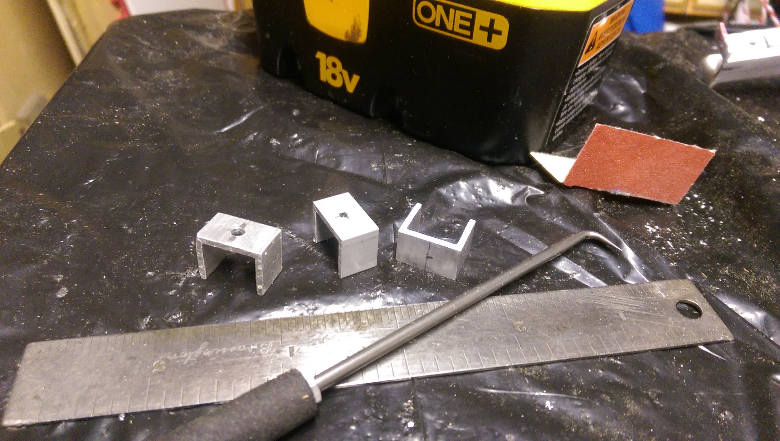Clamps made from c-channel extruded aluminum