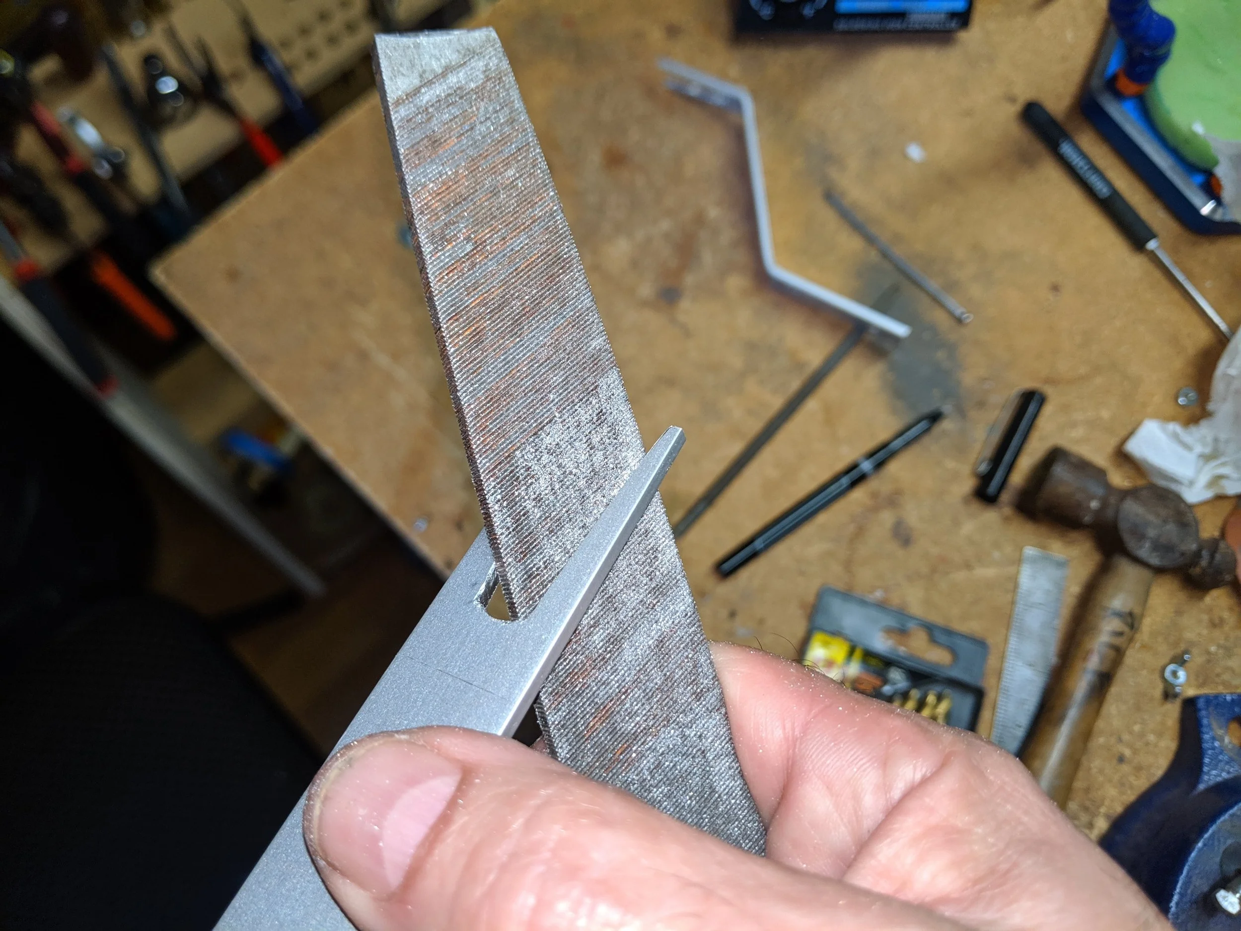 And then beveled and removed rough edges