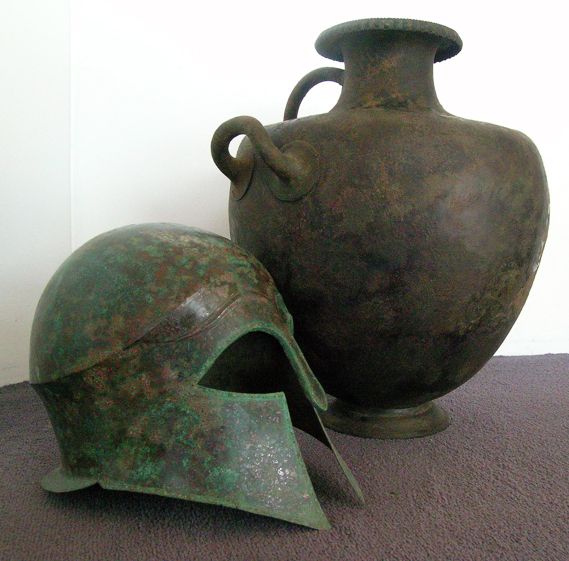 5th century Greek Helmet and Hydria.