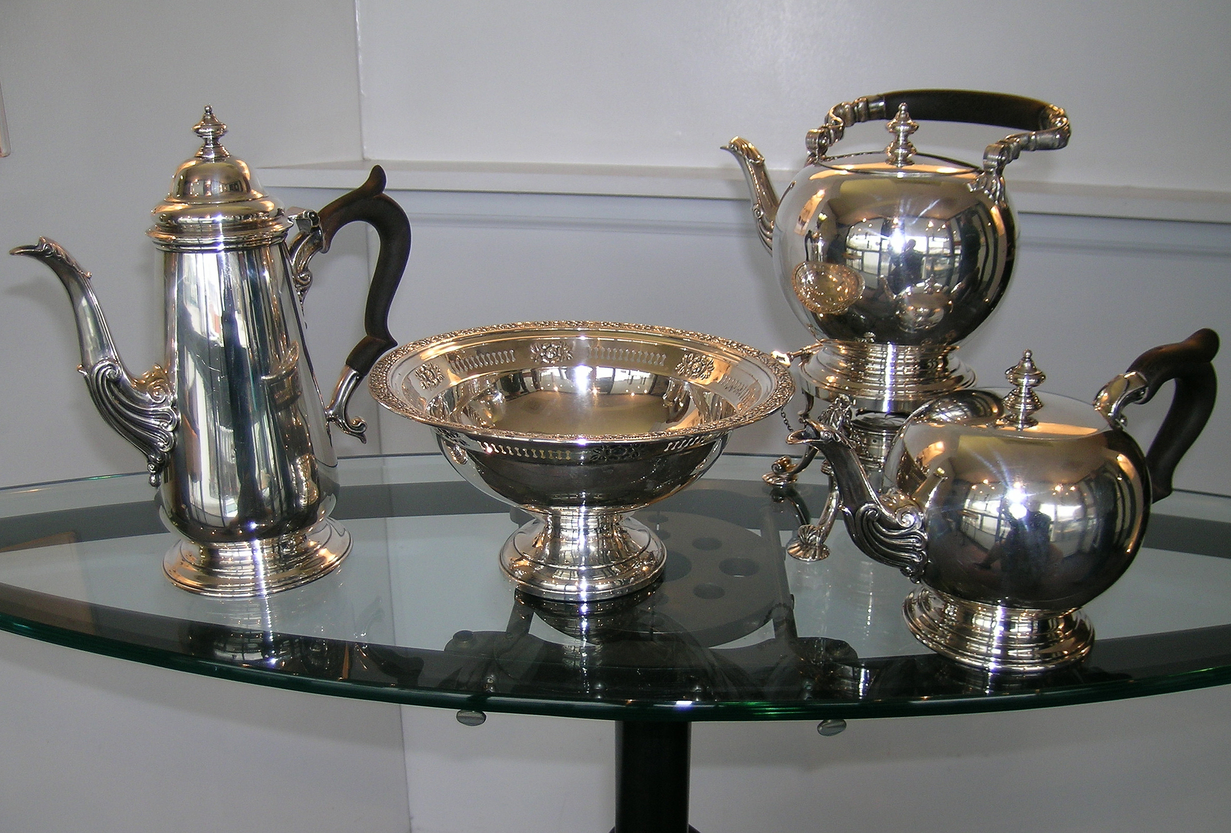 Antique Silver Tea Service.