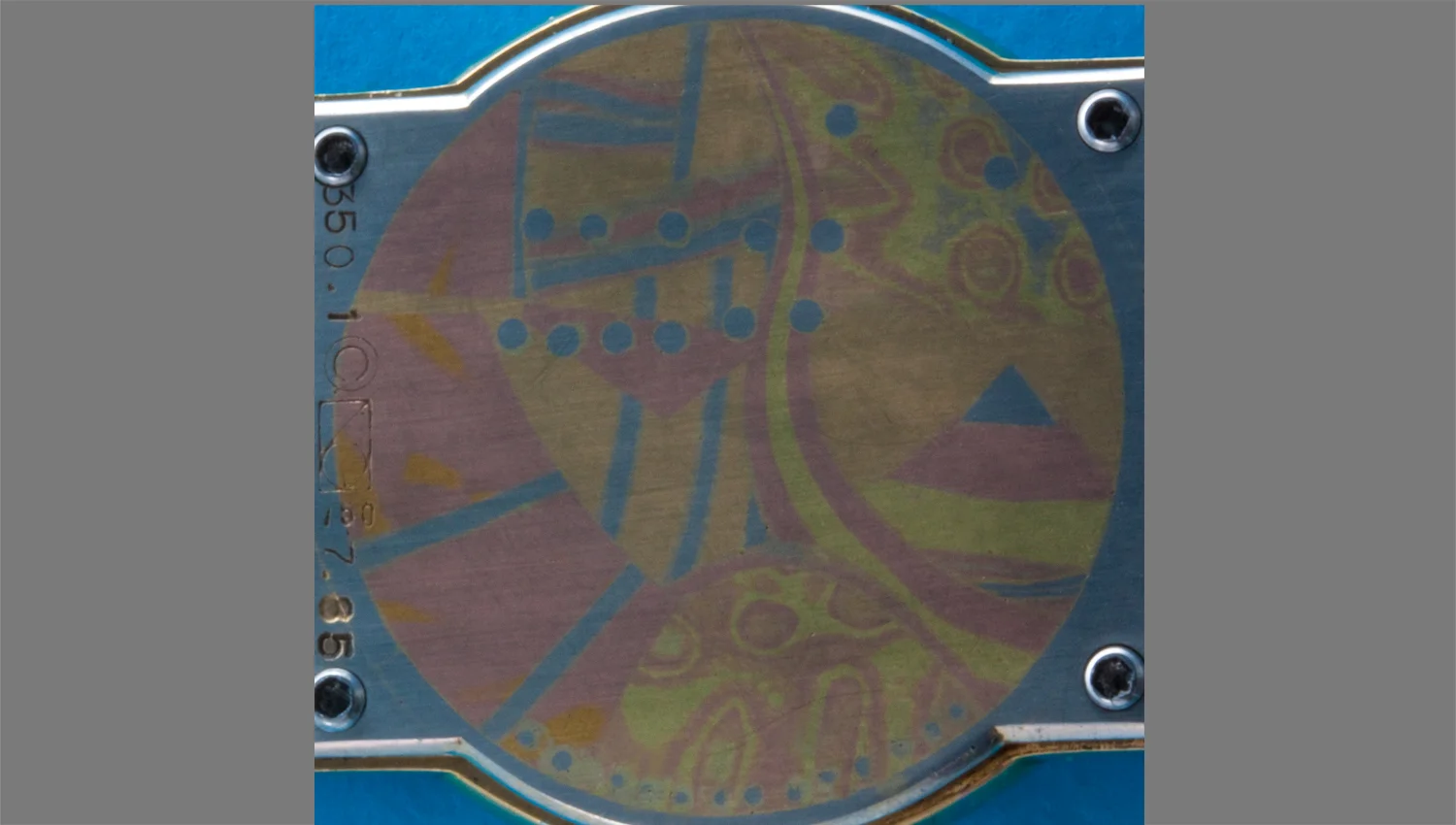 The best I could do in 1985. This is all fused welded and marbleized Still think I can do better. The Mona Lisa with Mt. Fuji expresses a western view of Hokusai famous series of "Views of Mt Fuji."
