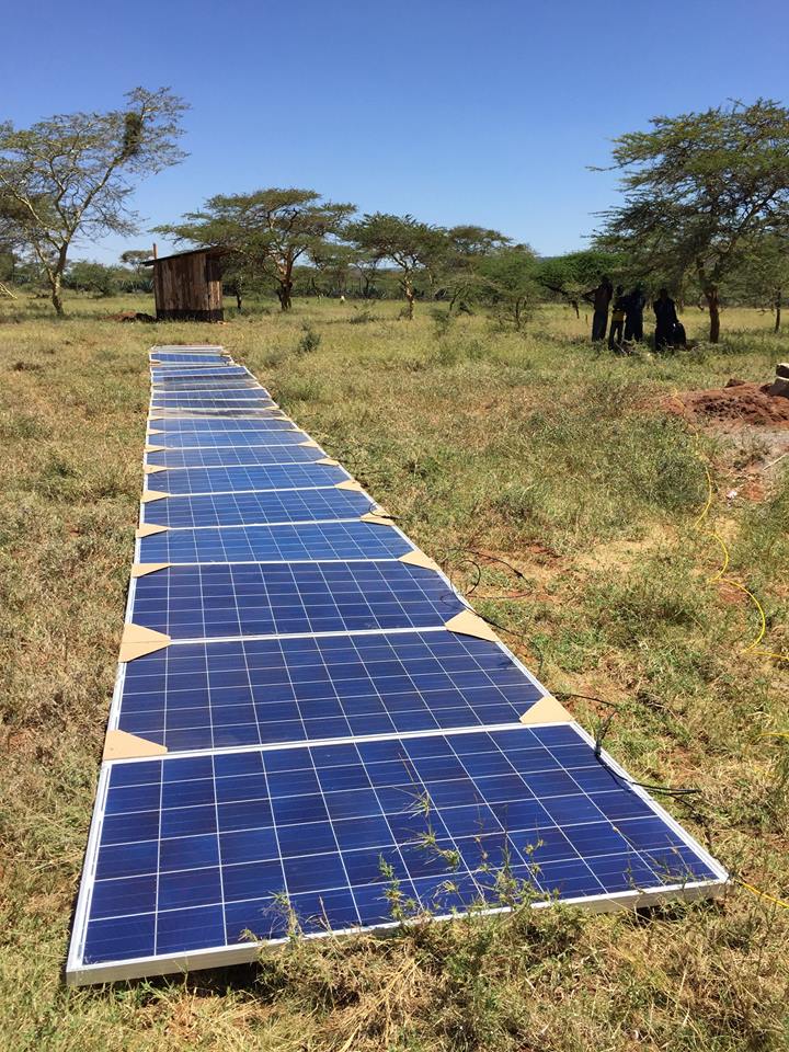 Solar panels waiting to be installed