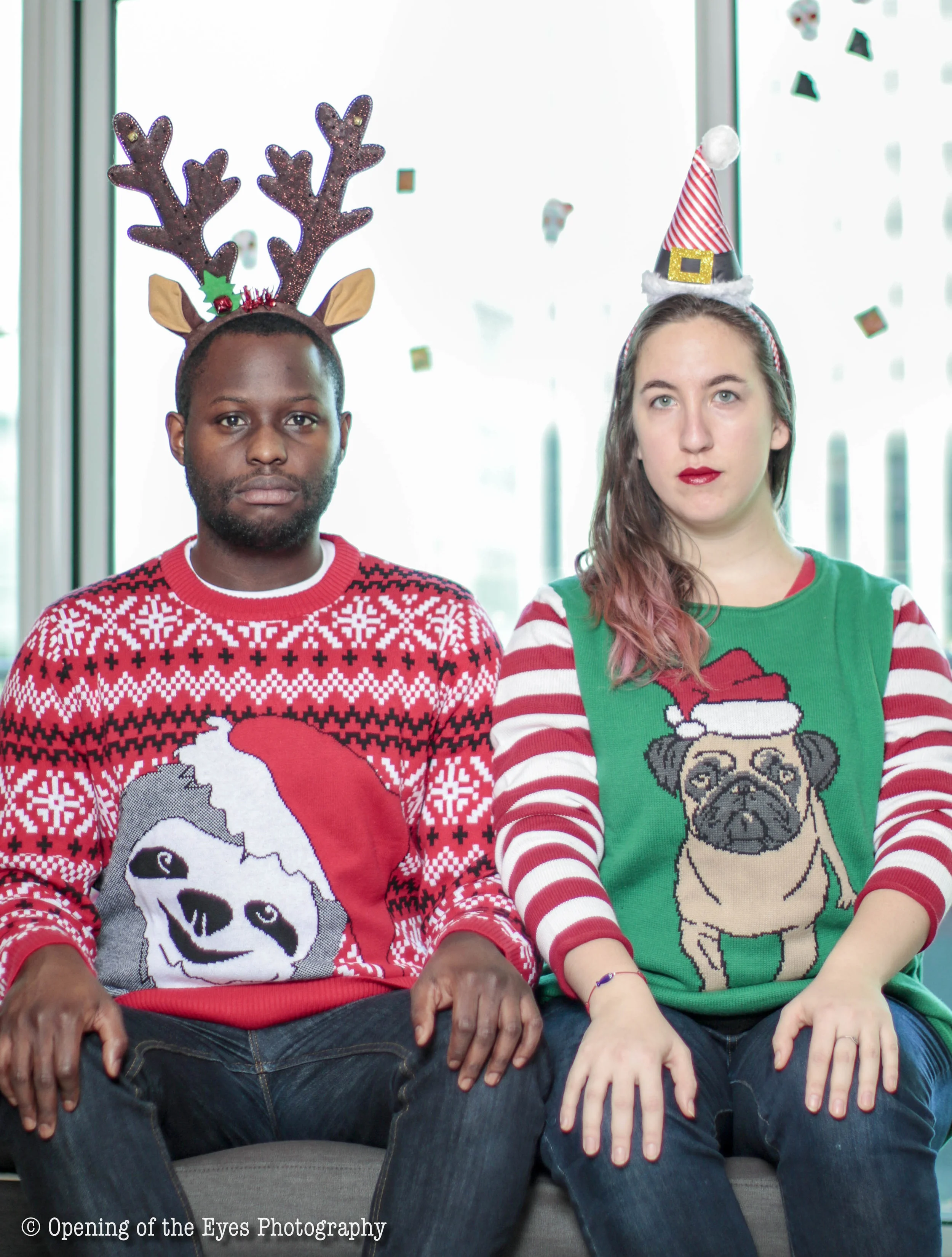 Jason & Kiraz - These two are quite an awesome couple and found me on thumbtack.....they obviously had a vision, so the pressure was on! :D I believe it was something like Soprano's dynasty mashup with your best tacky x-mas sweater impression.........you decide