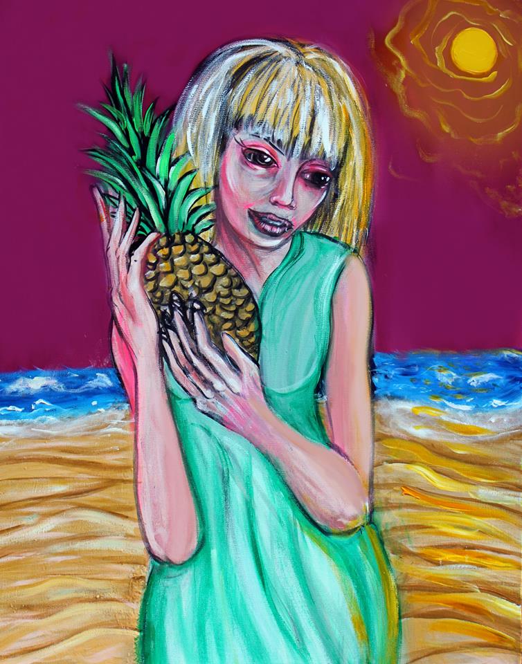 girl with a pineapple 30x40