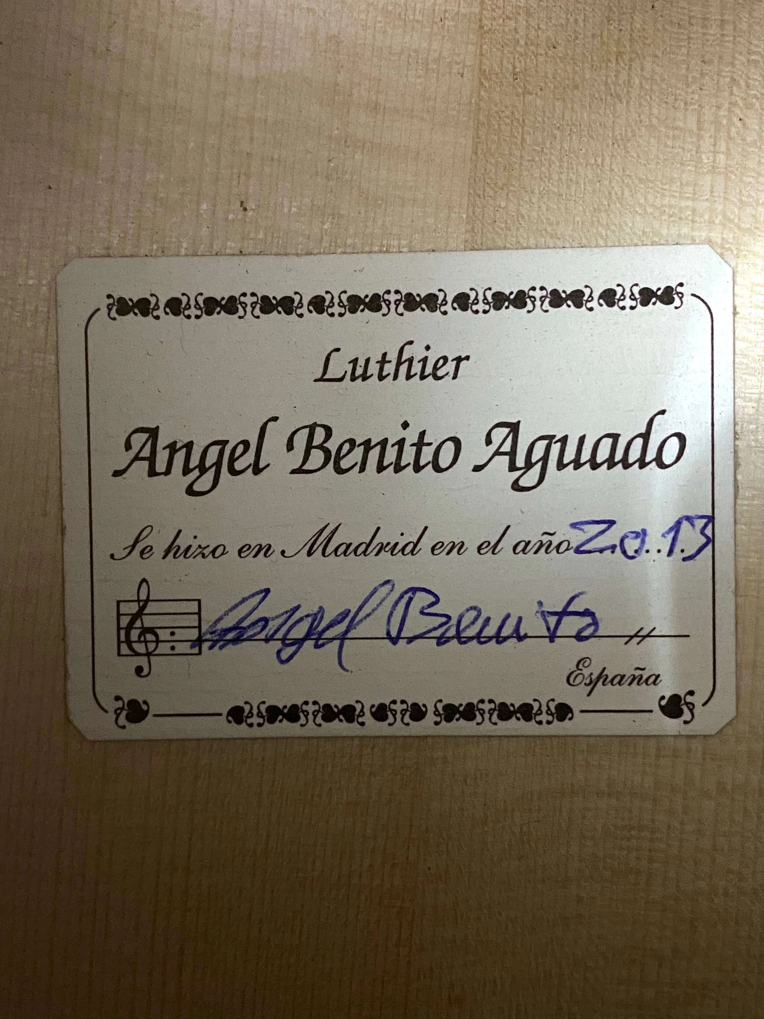 2013 Angel Benito Aguado Classical Guitar