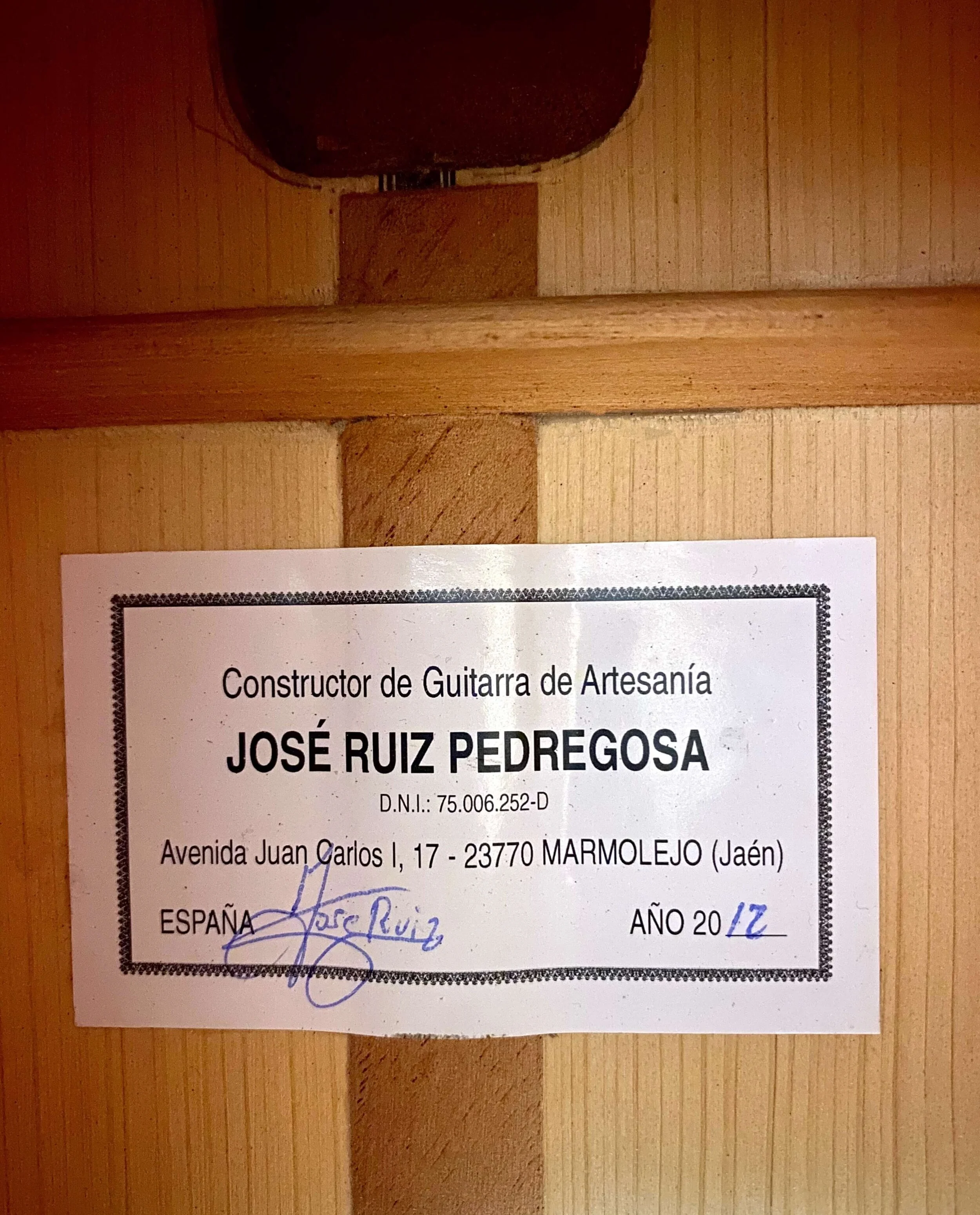 2012 Jose Ruiz Pedregosa Concert Flamenco Guitar