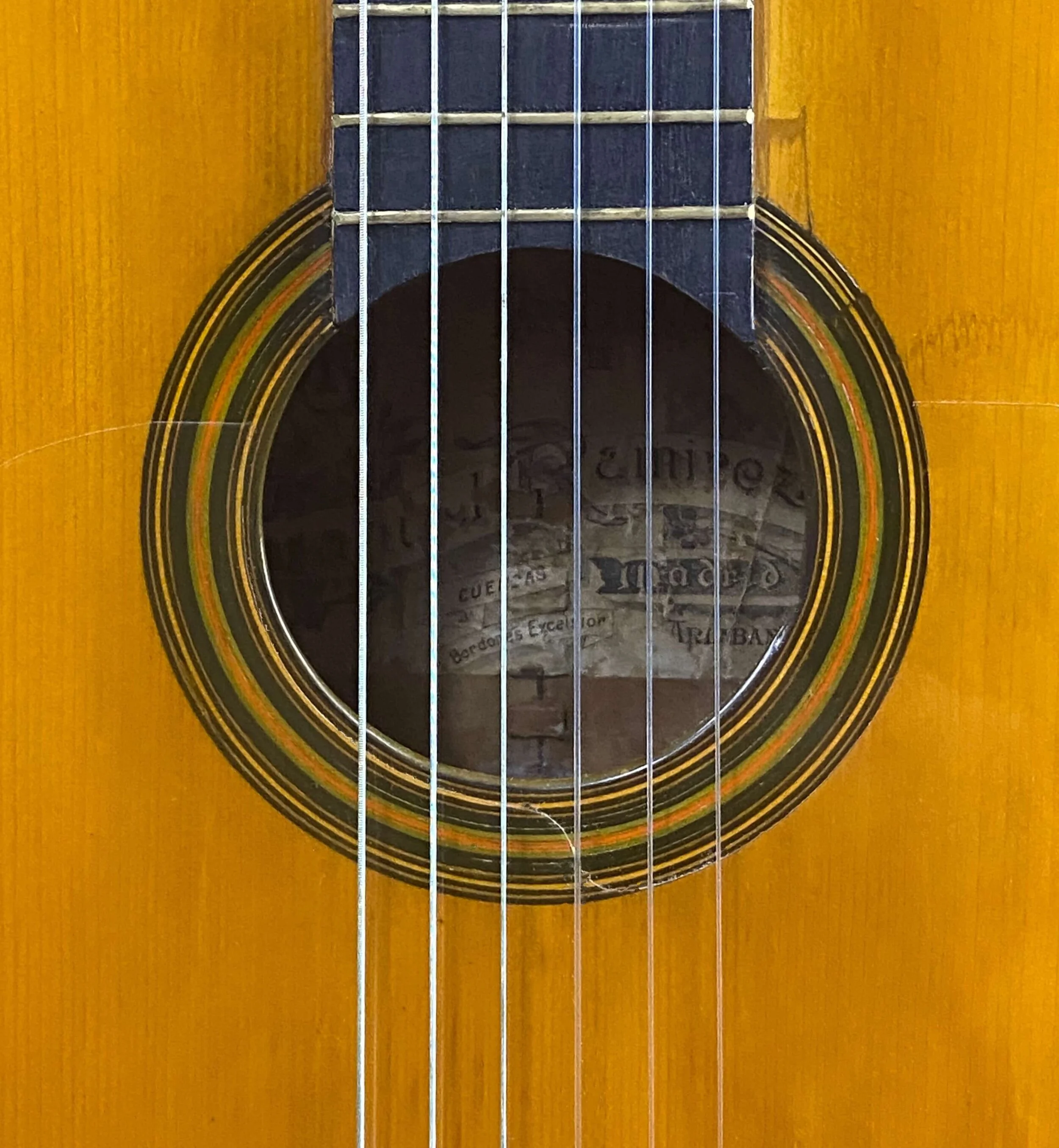 c. 1906 Manuel Ramirez, maple flamenco guitar