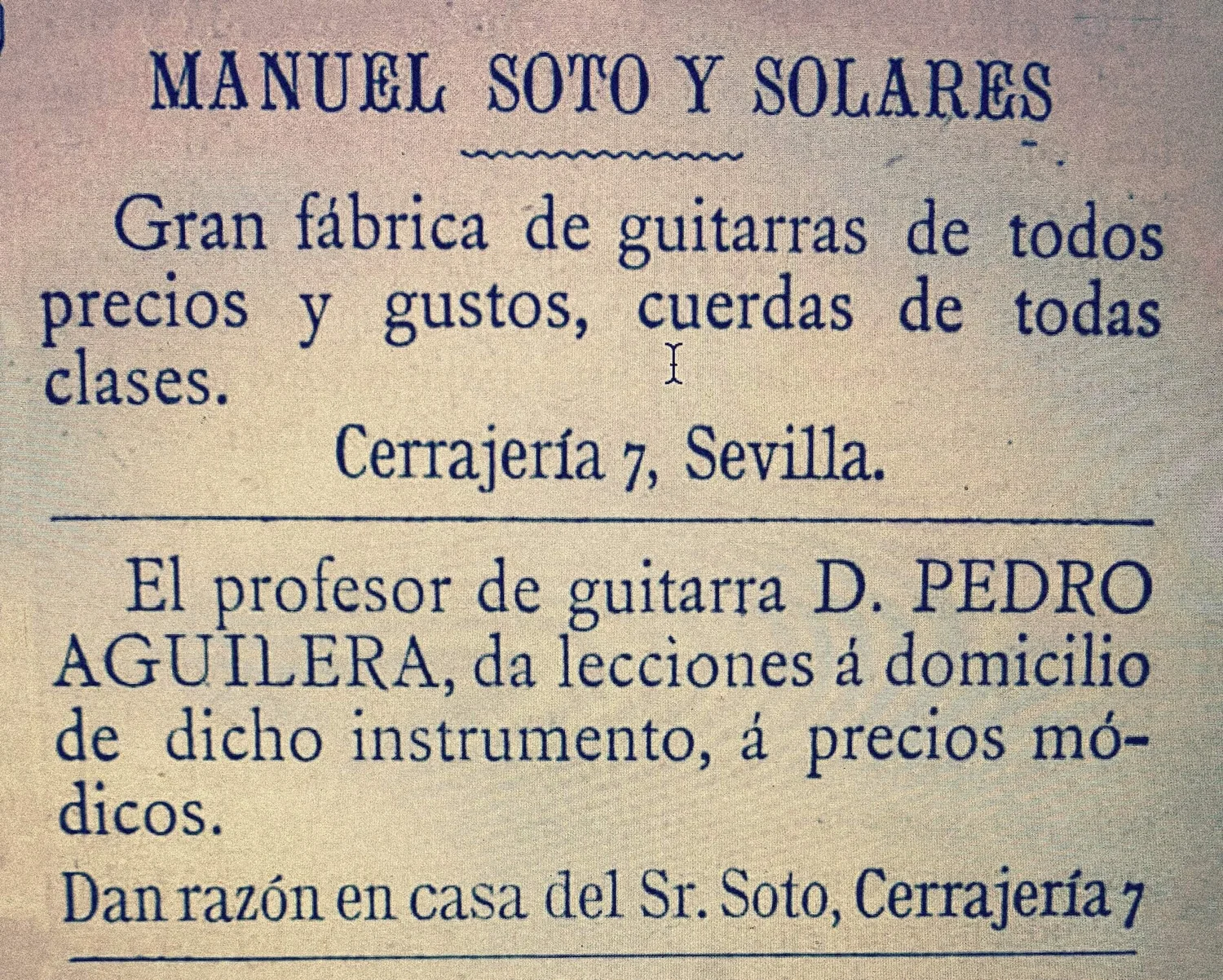 C 1906 Manuel De Soto Y Solares Guitar