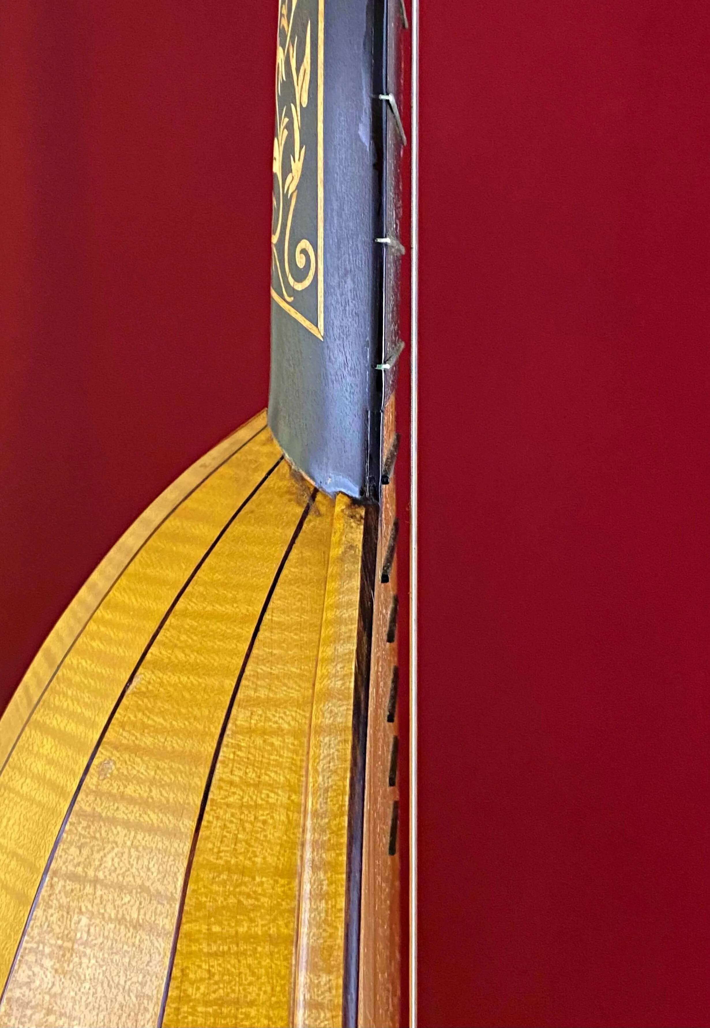 1967 Jose Rubio 8-course lute (Ex-Julian Bream) neck