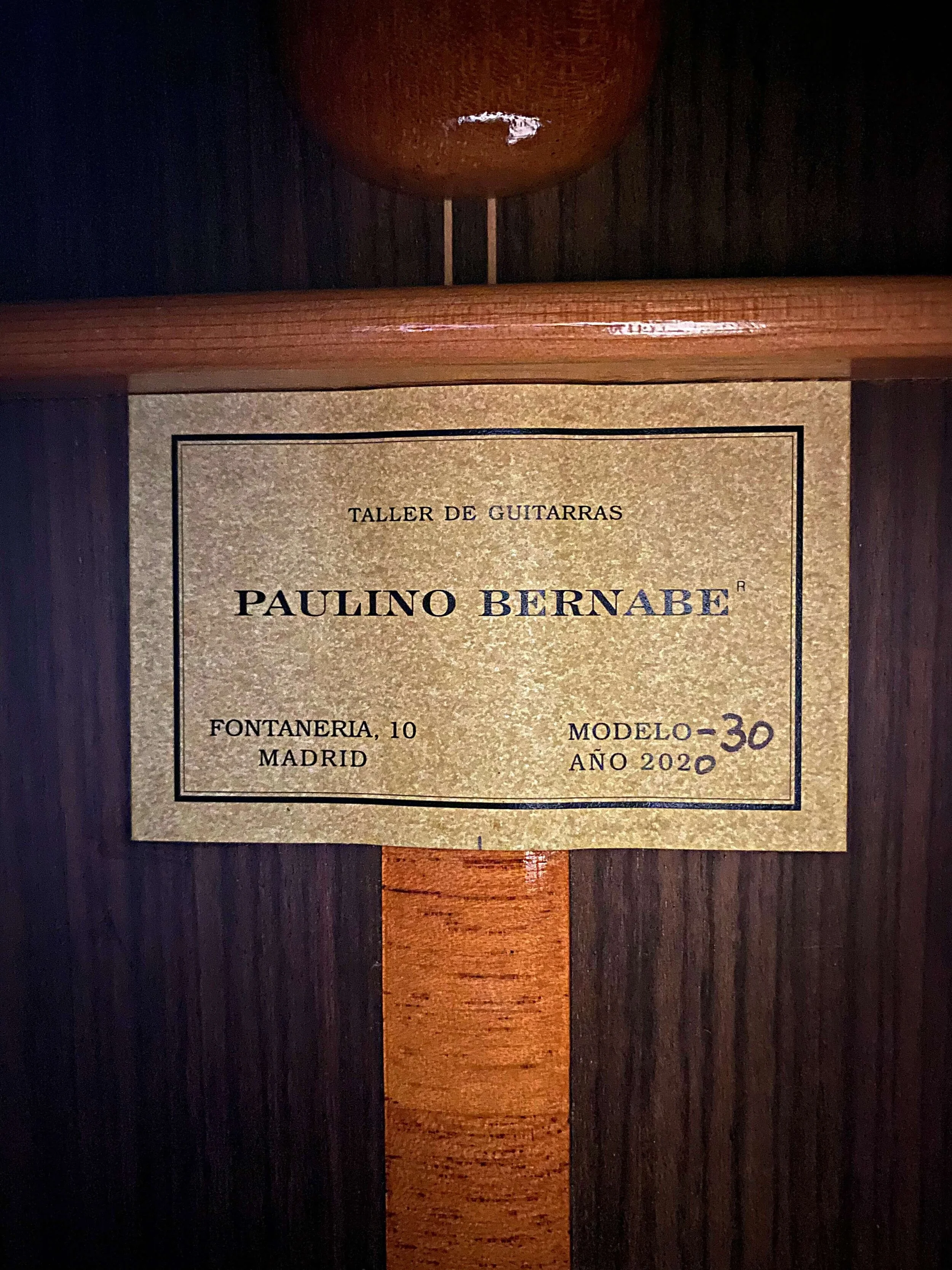 2020 Paulino Bernabe Model 30 lbl