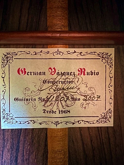 2007 German Vasquez Rubio Flamenco Negra