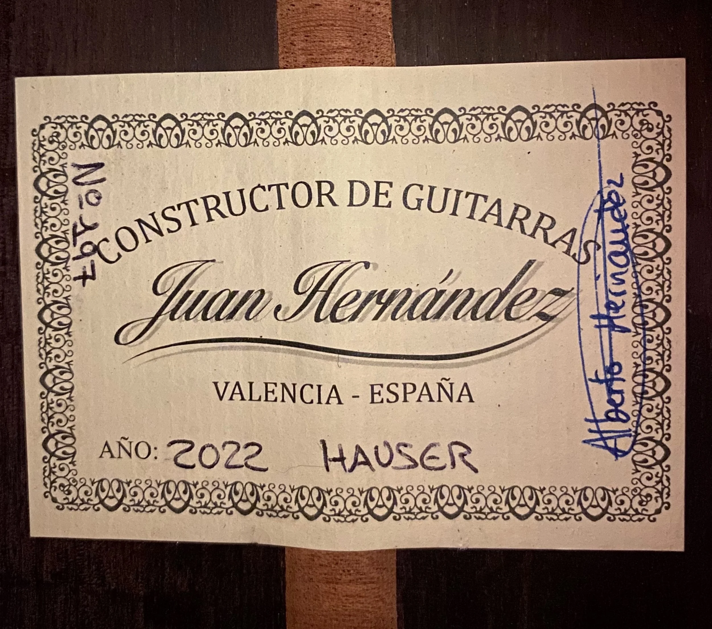 2022 Juan Hernandez, Model Hauser,  Concert Classical Guitar