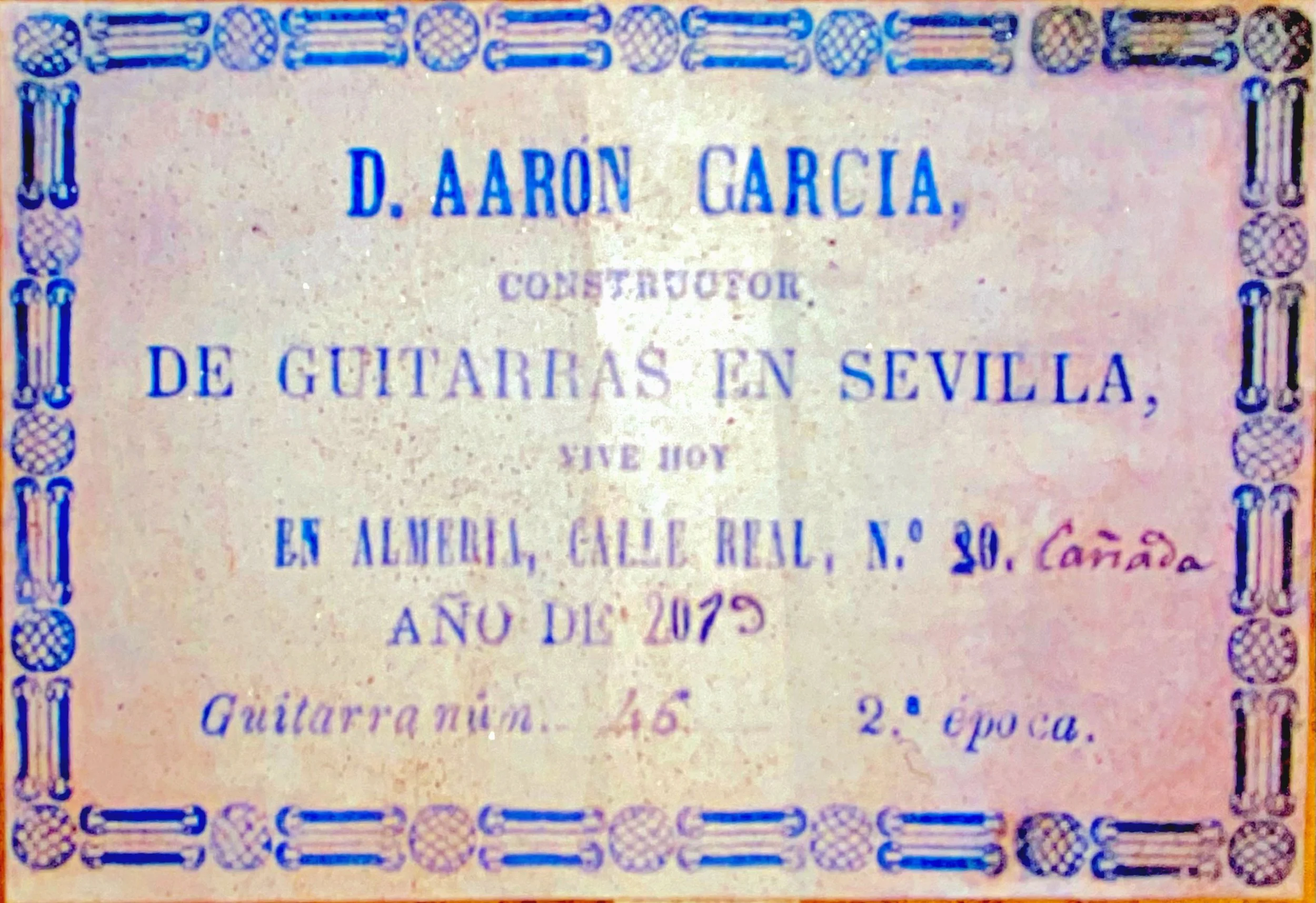 2019 Aaron Garcia Ruiz, copy 1883 Torres classical guitar