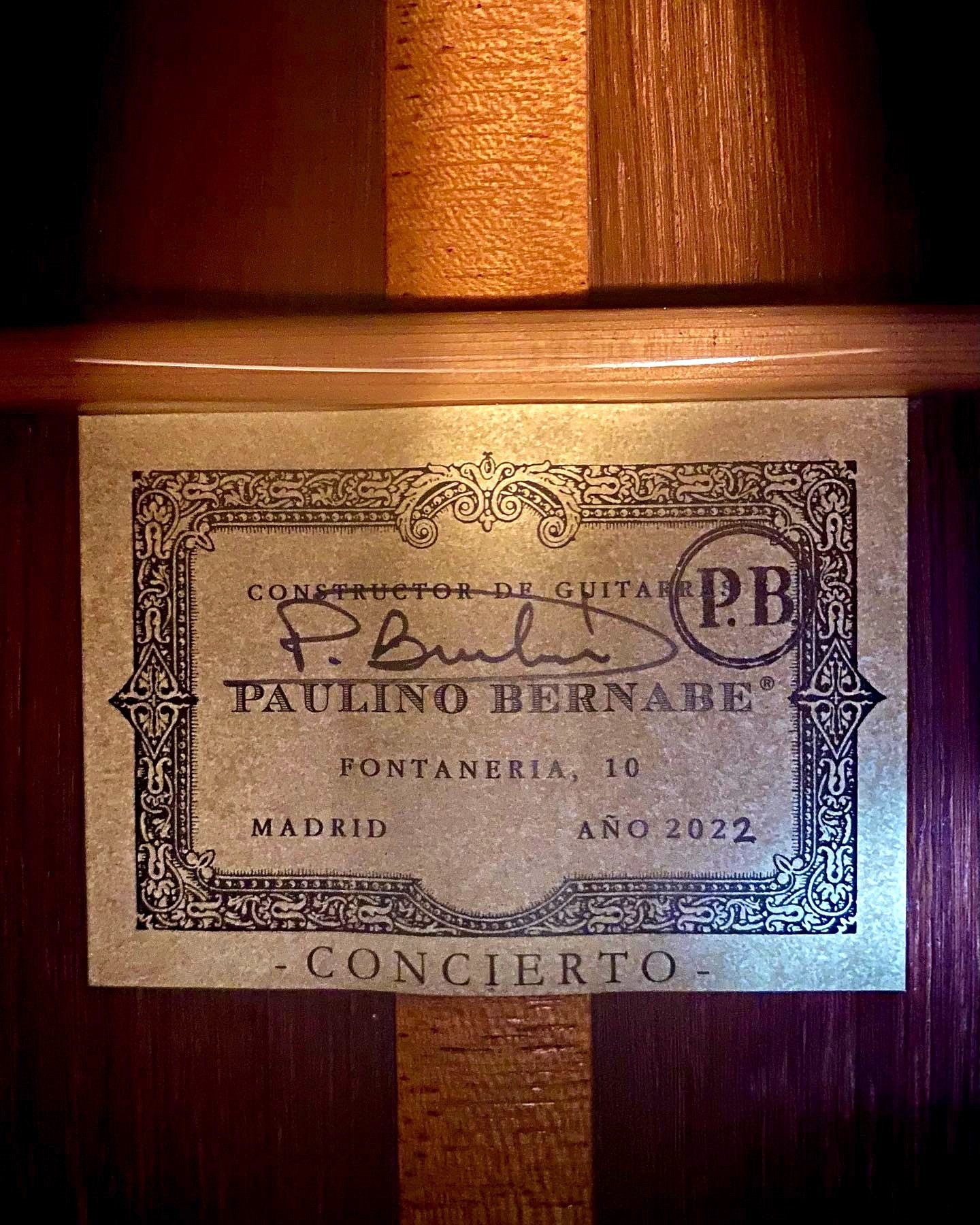 2022 Paulino Bernabe, PB Concierto, Classical Guitar