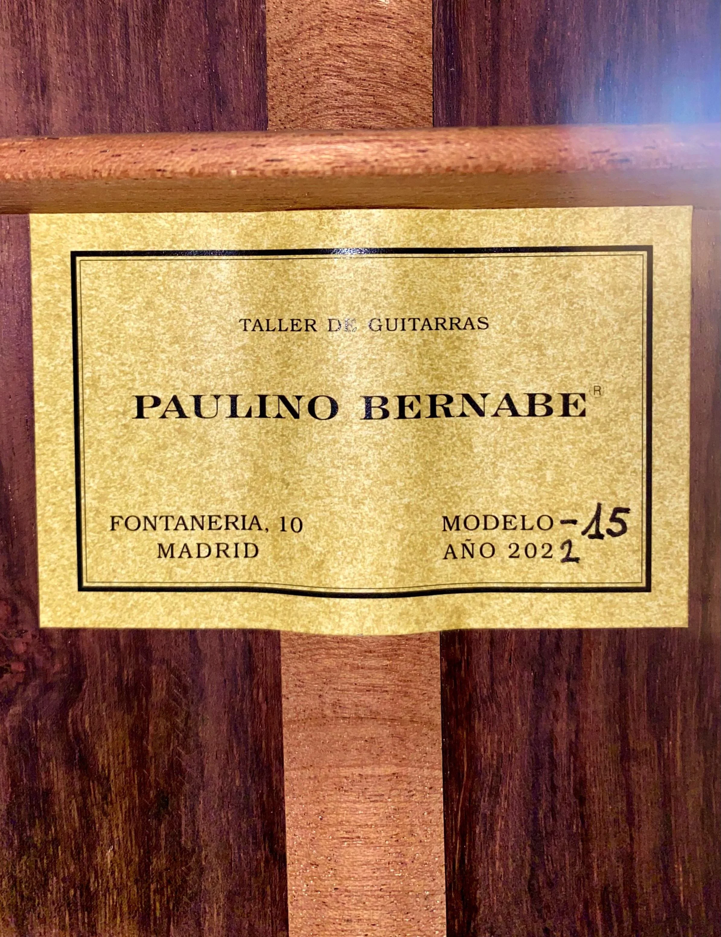 2022 Paulino Bernabe, M15, Classical Guitar