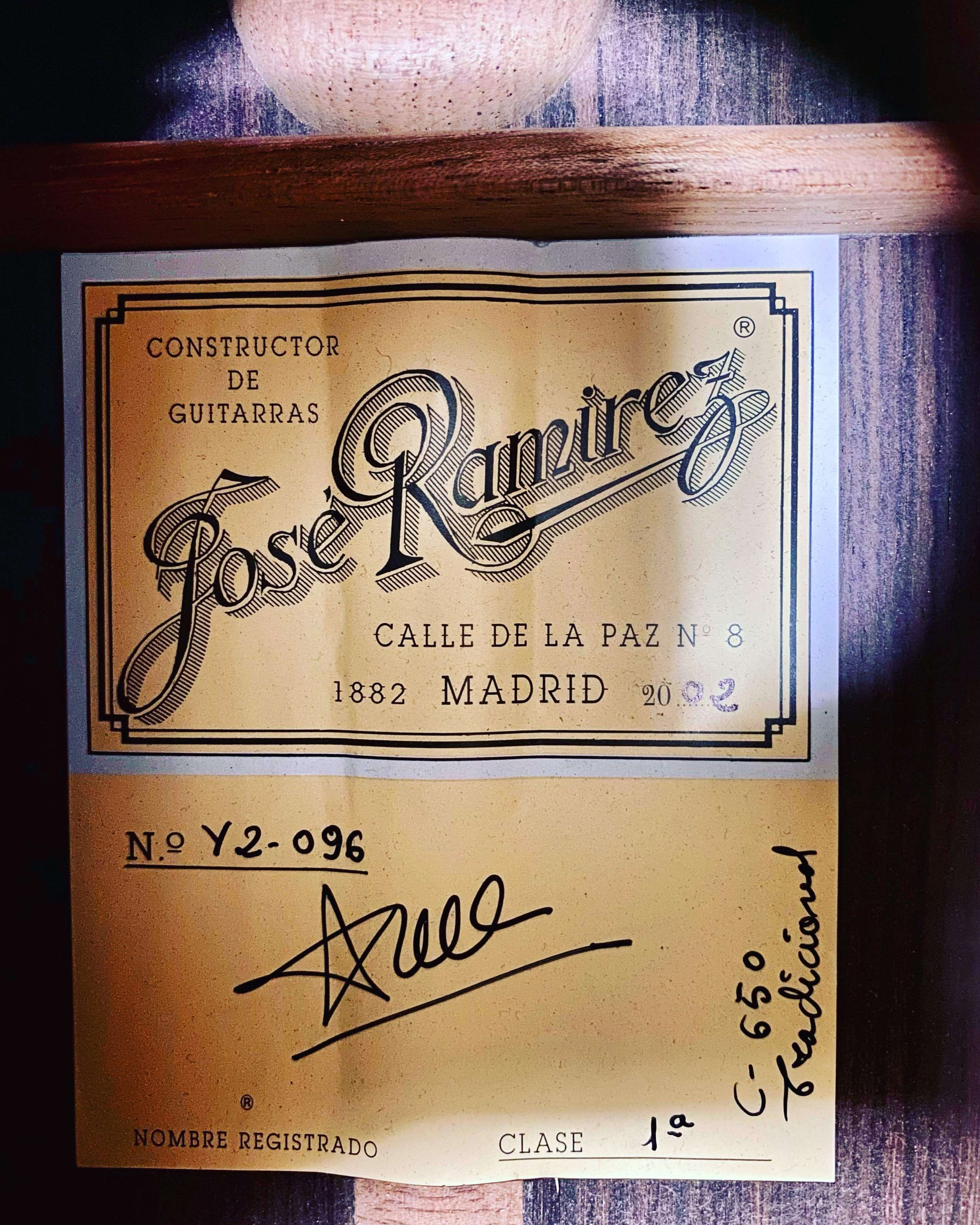 2002 Jose Ramirez 1a Concert Classical Guitar