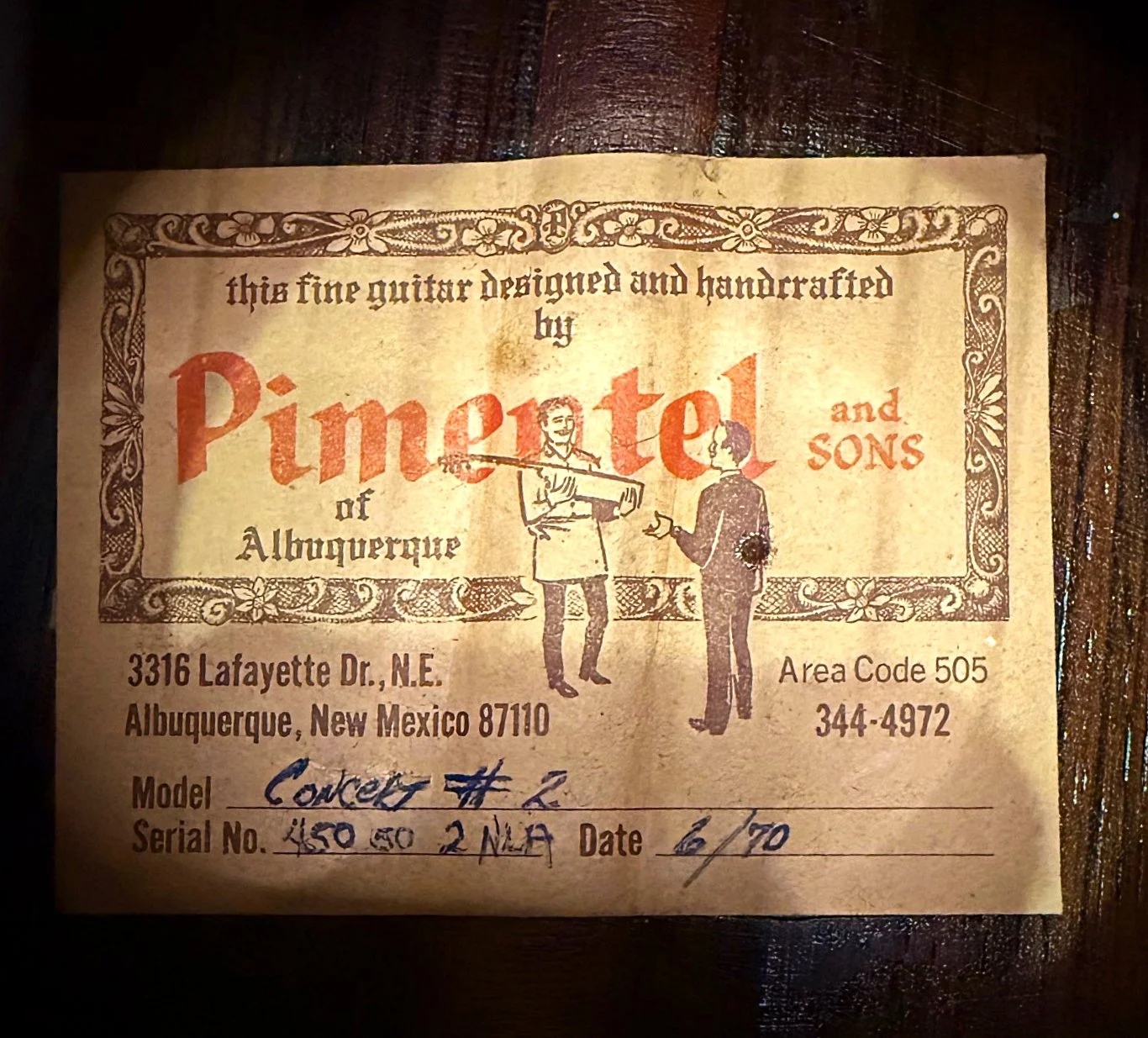 1970-Pementel-Concert Classical Guitar model 2.