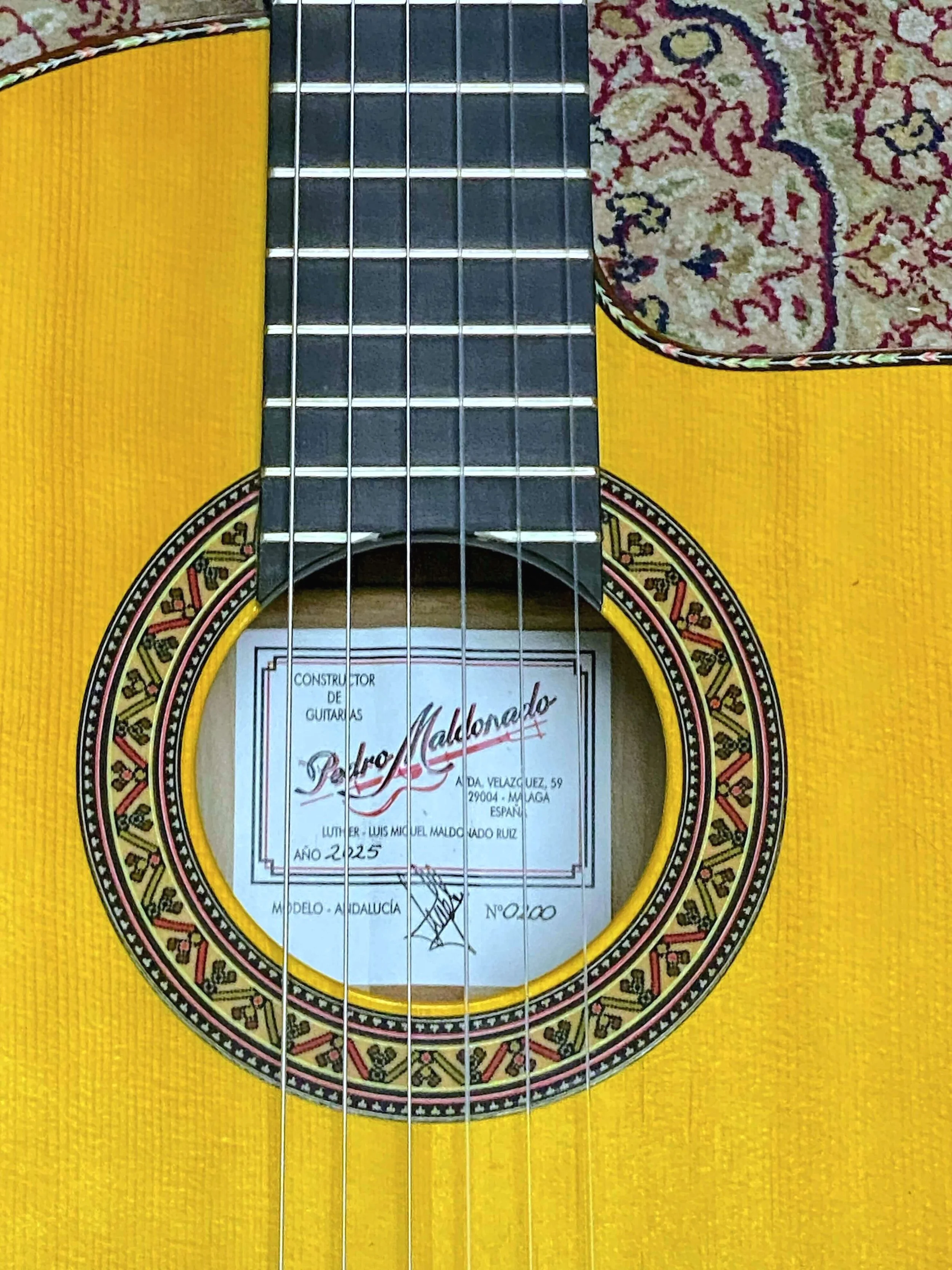 2025 Pedro Maldonado Cutaway Flameno Guitar