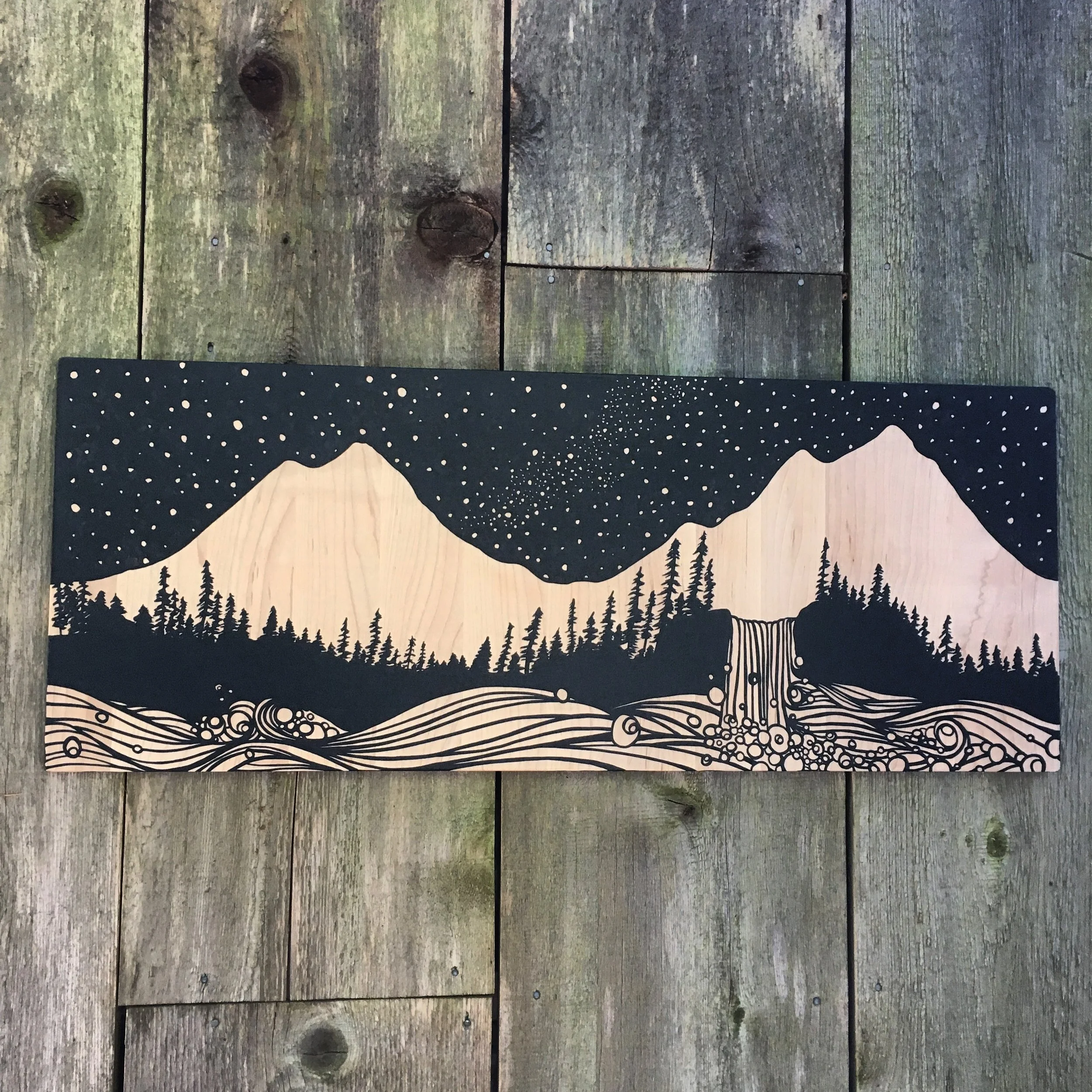Klah Klahnee (Three Sisters), Tumalo Falls Starry Night