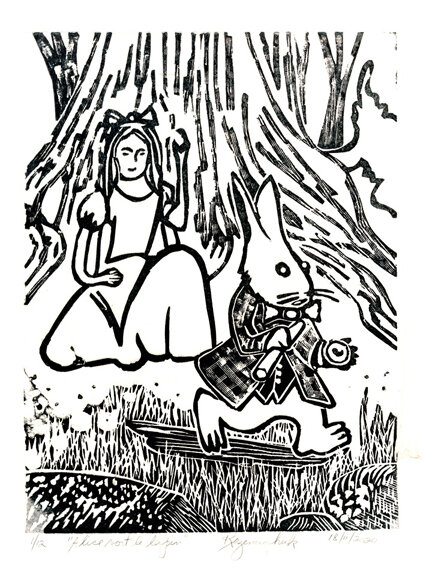 Alice voit le lapin