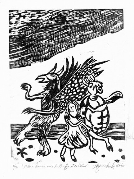 Alice danse avec le Griffon et la Simili-tortue