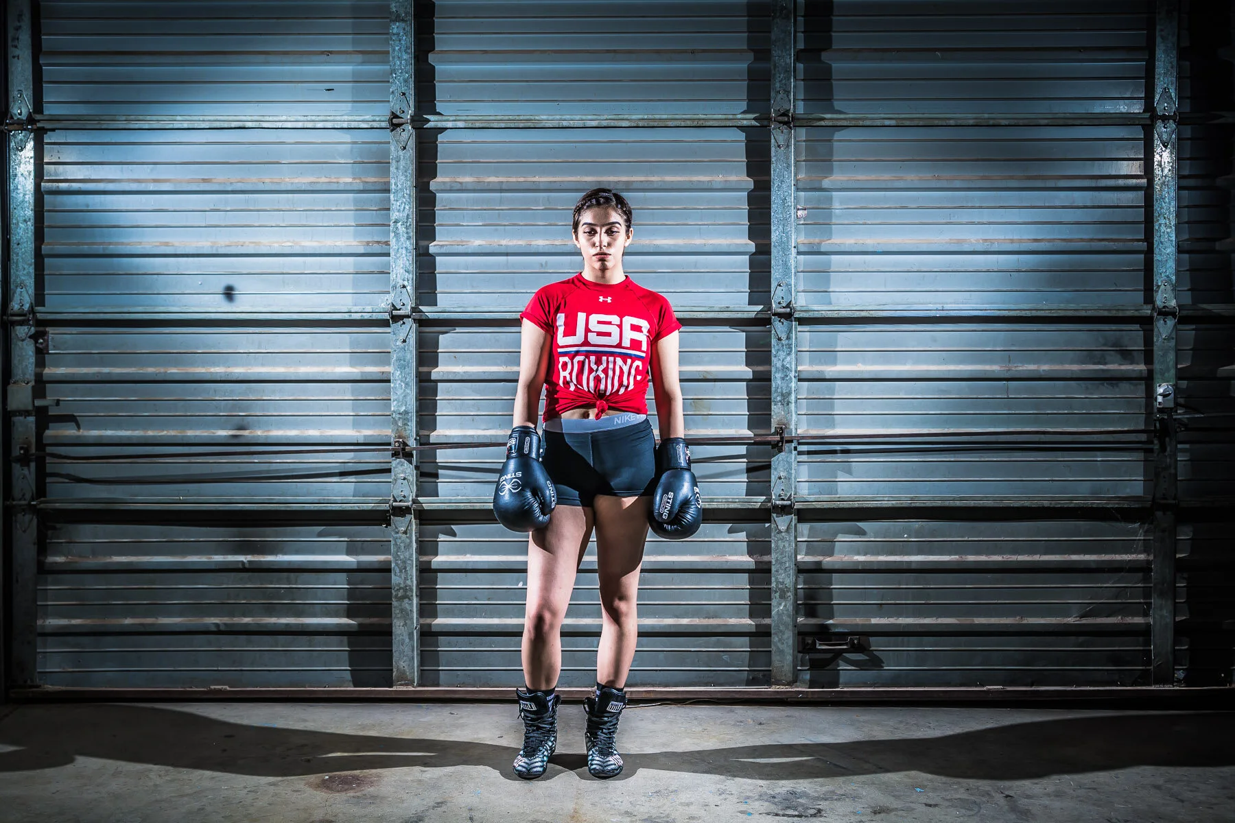 Personal branding photography of a female boxer
